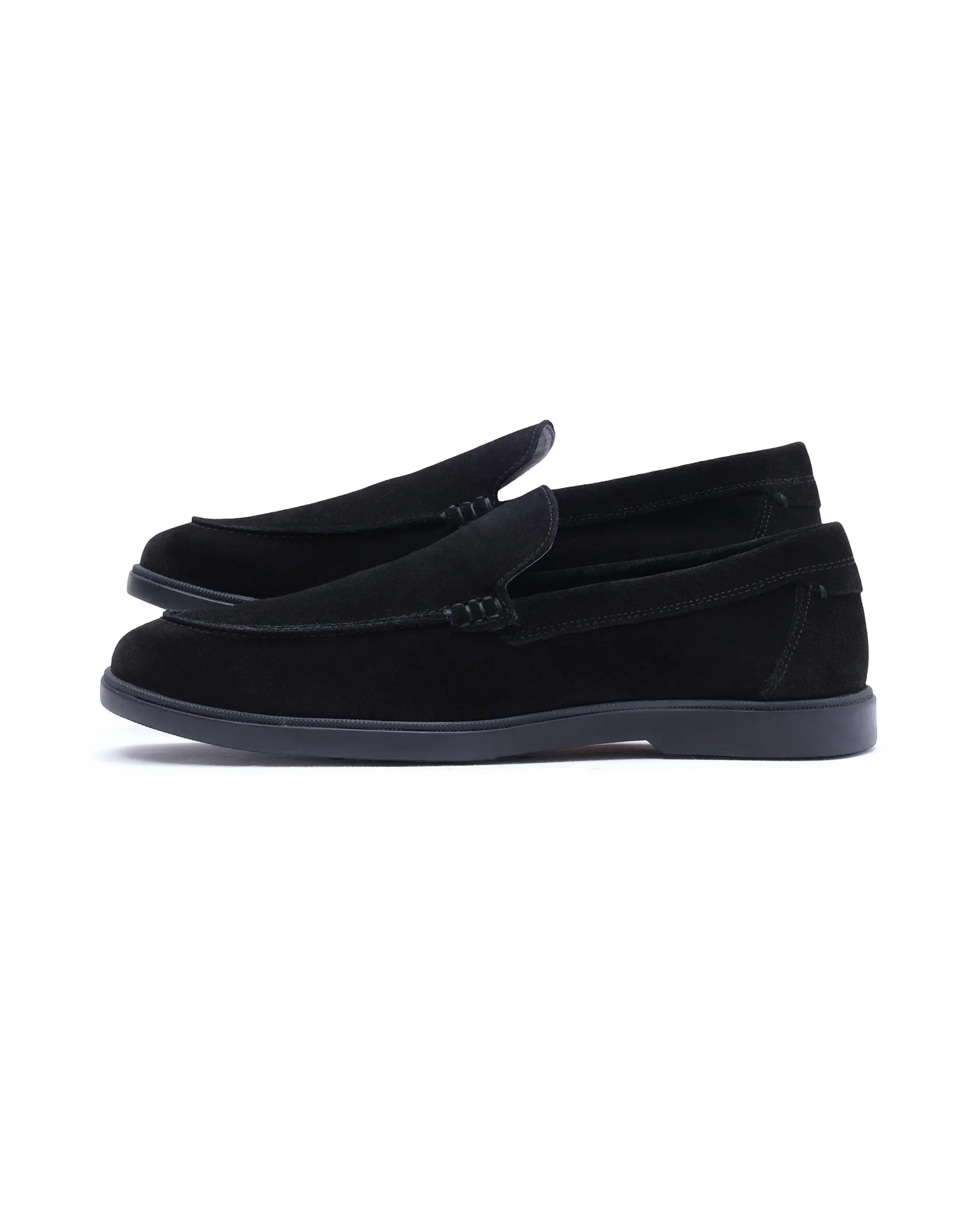 Rare Rabbit Men Velour Black Suede Leather Slip-On Closure Loafer