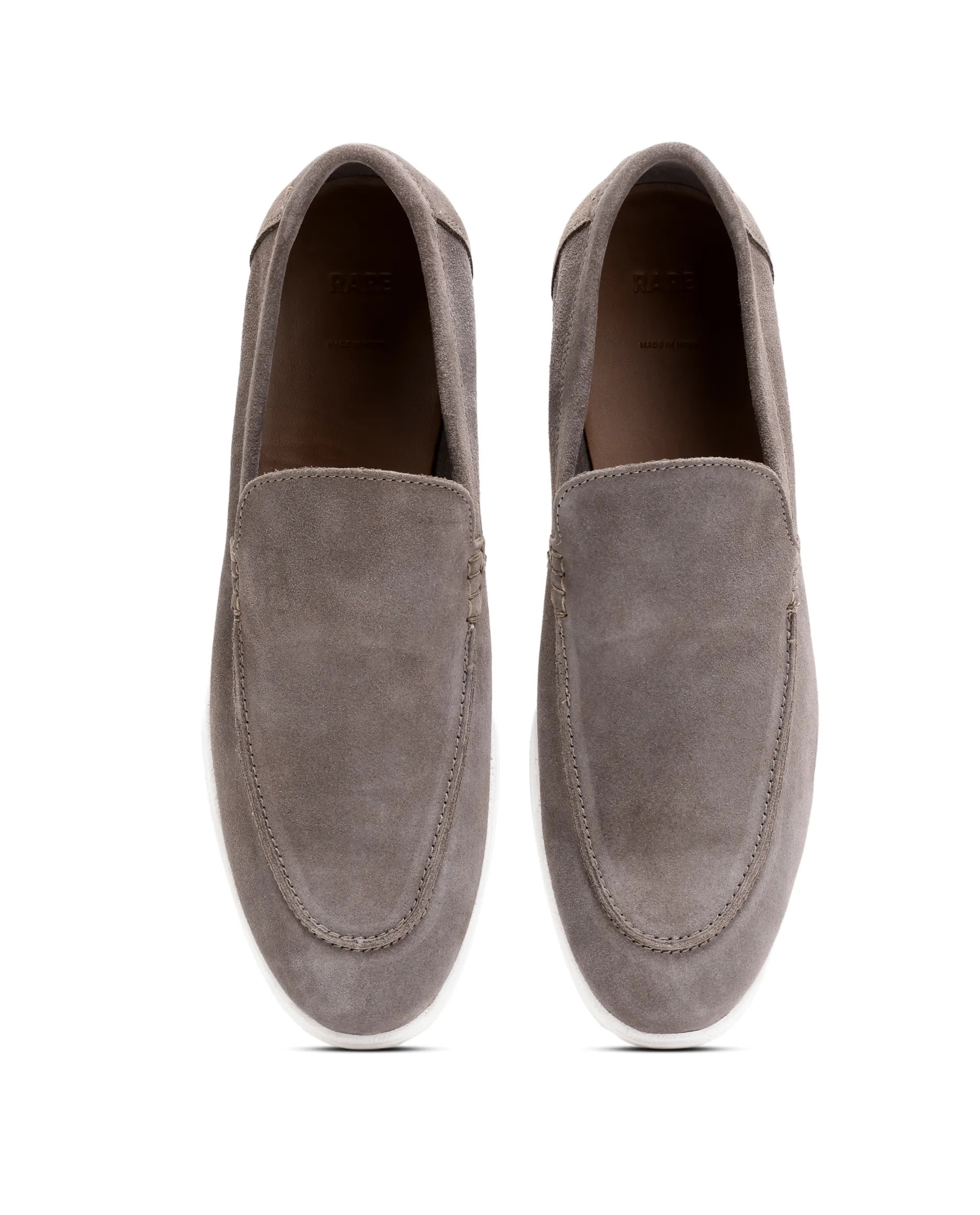 Rare Rabbit Men Velour Fawn Suede Leather Slip-On Closure Loafer