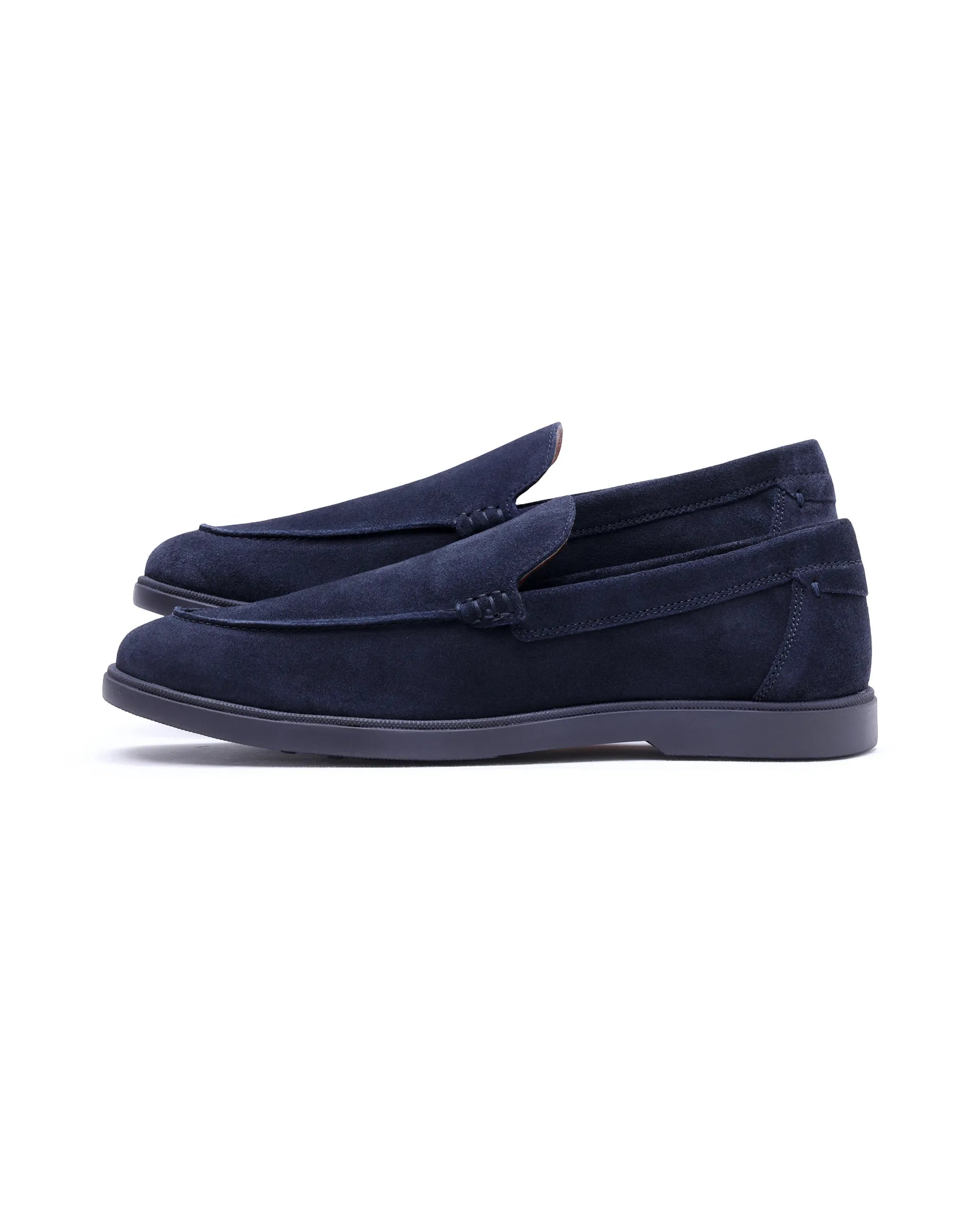 Rare Rabbit Men Velour Navy Suede Leather Slip-On Closure Loafer