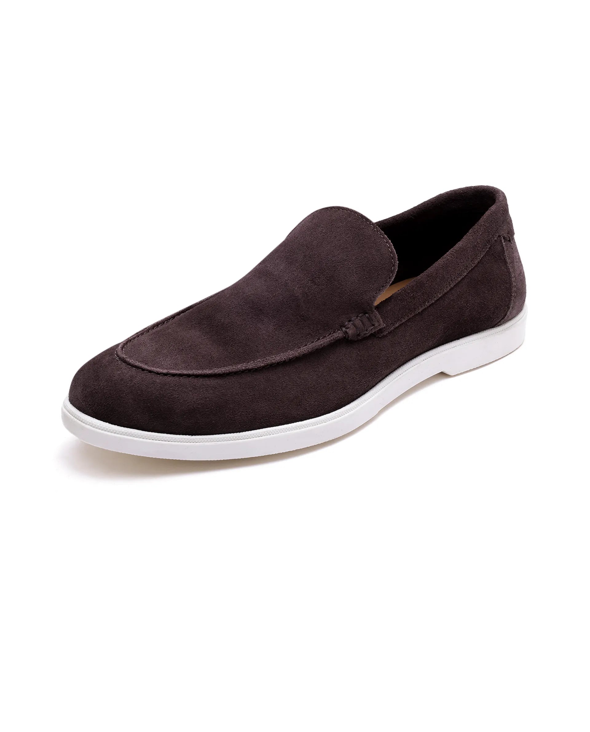 Rare Rabbit Men Velour Prune Suede Leather Slip-On Closure Loafer