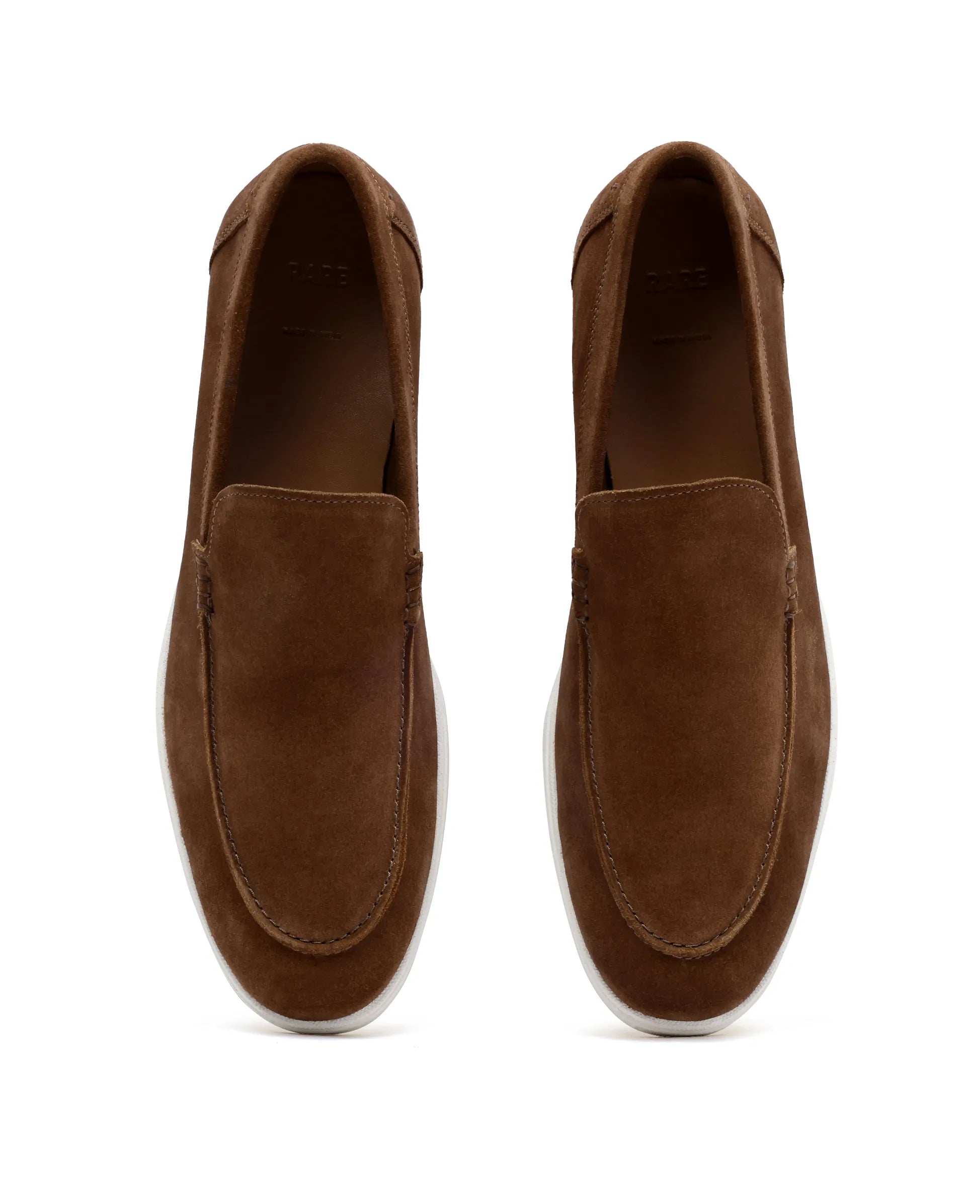 Rare Rabbit Men Velour Tan Suede Leather Slip-On Closure Loafer