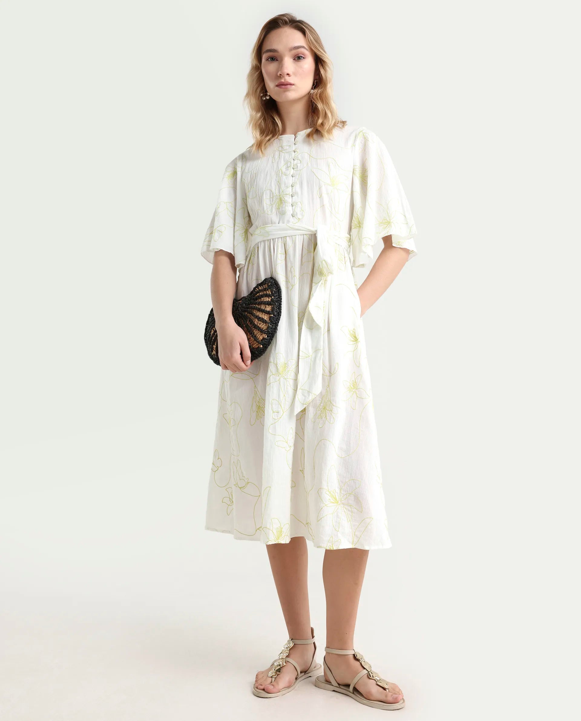 Buy Vera - White Embroidered Maxi Dress| Rareism Buy Vera - White Embroidered Maxi Dress| Rareism