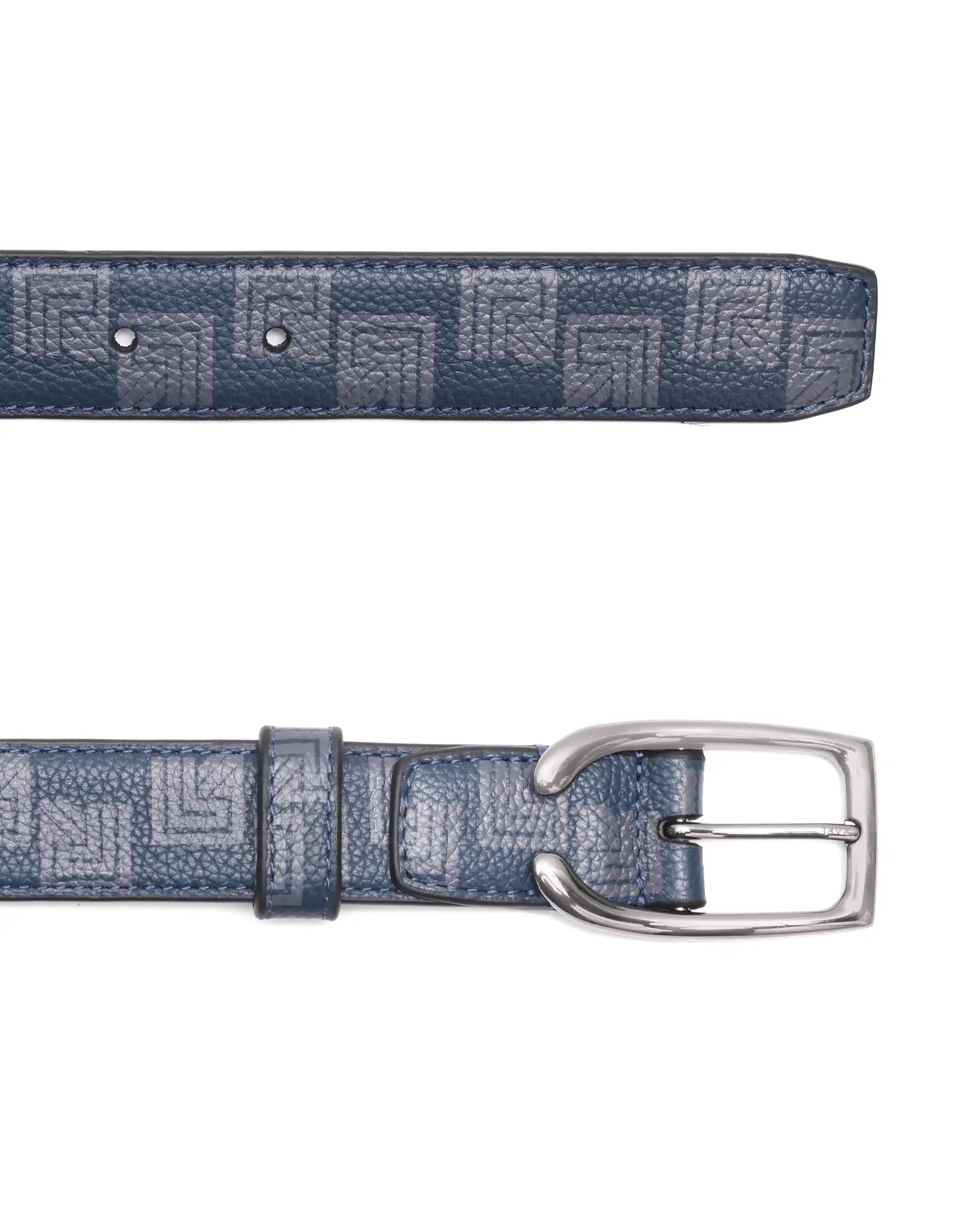 Rare Rabbit Men Vero Navy Leather Belt