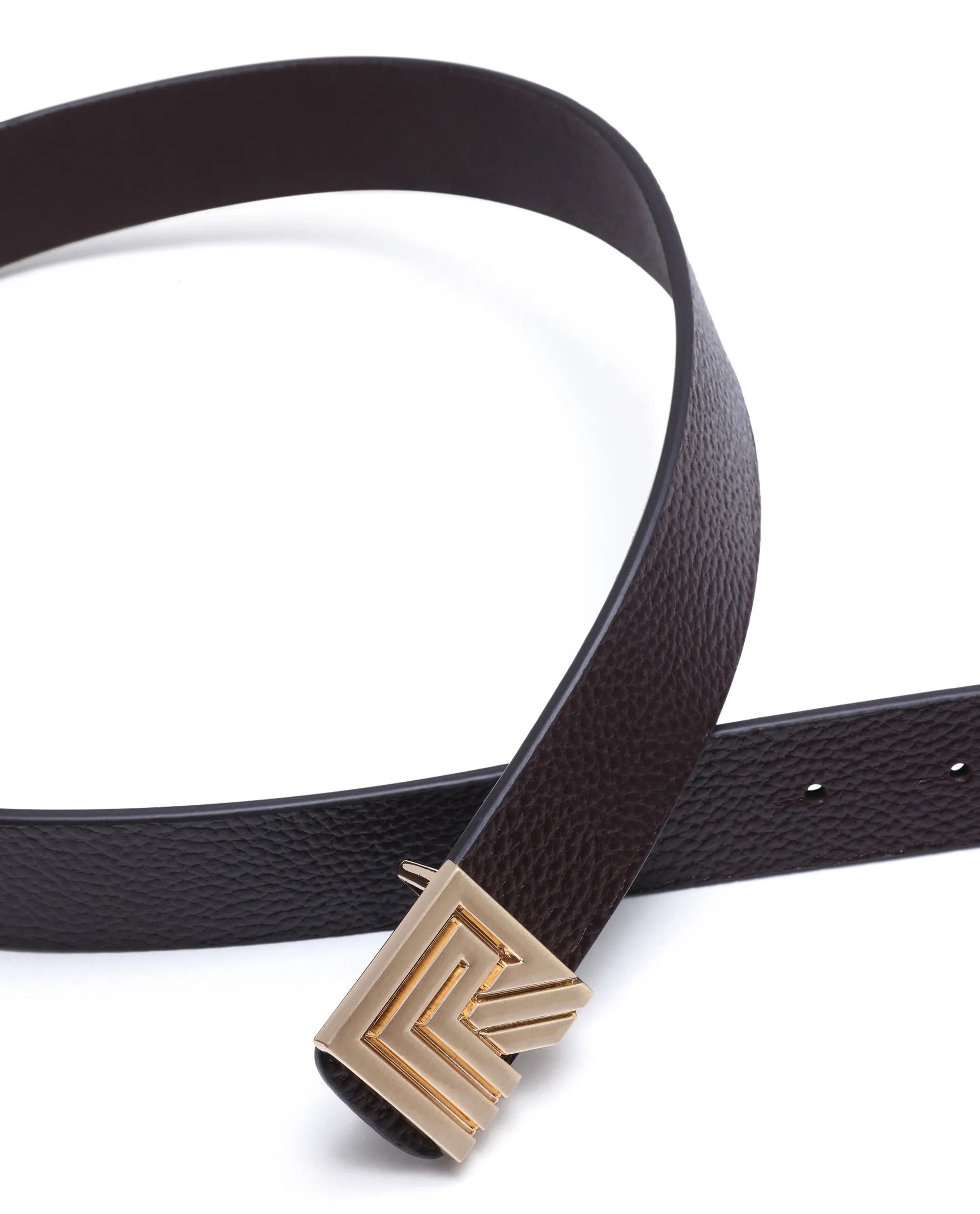 Rare Rabbit Men Vero Brown Non Reversible Leather Belt