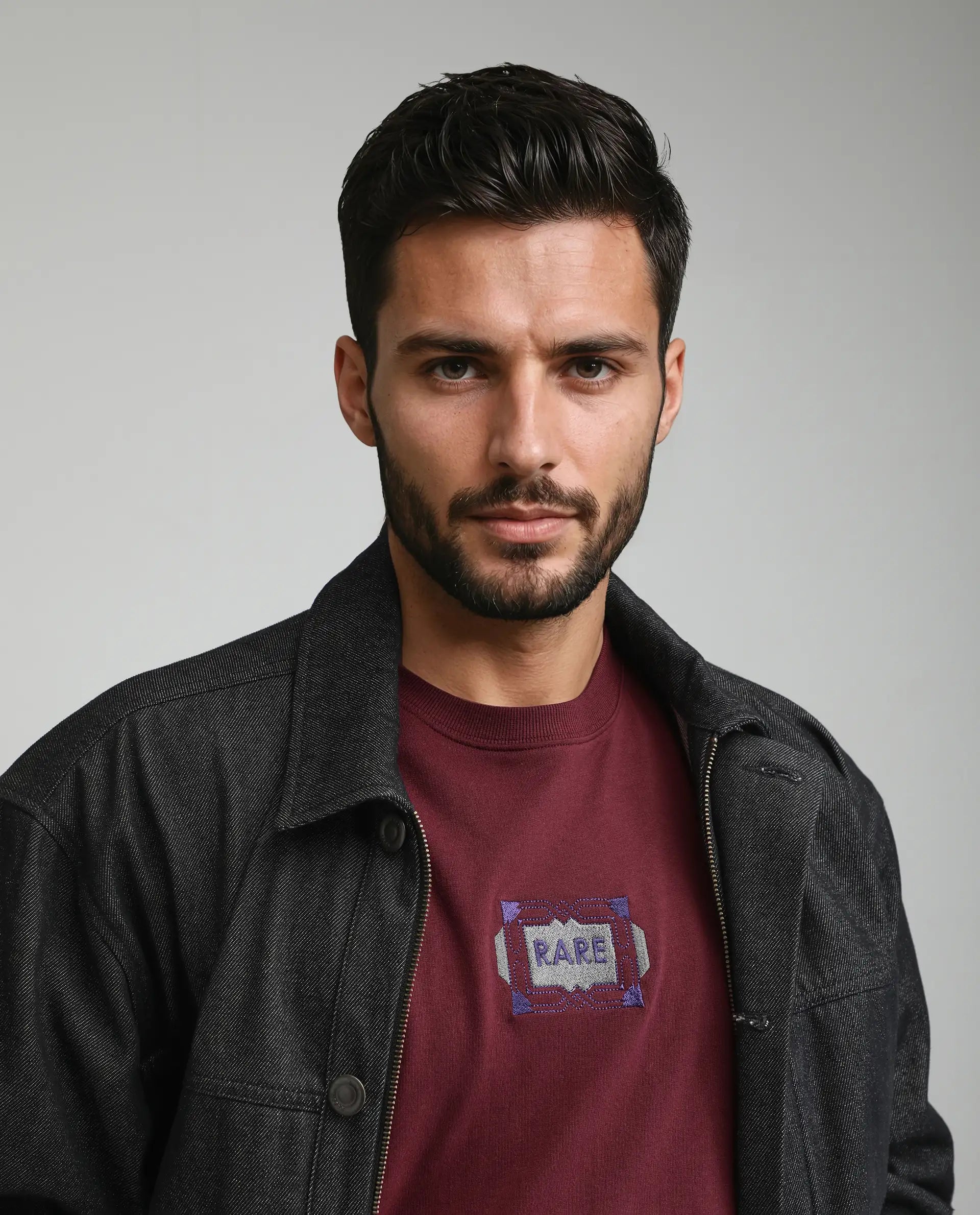 Rare Rabbit Men's Vino Dark Red Cotton Graphic Print Oversized Fit Half Sleeve Crew Neck T-Shirt