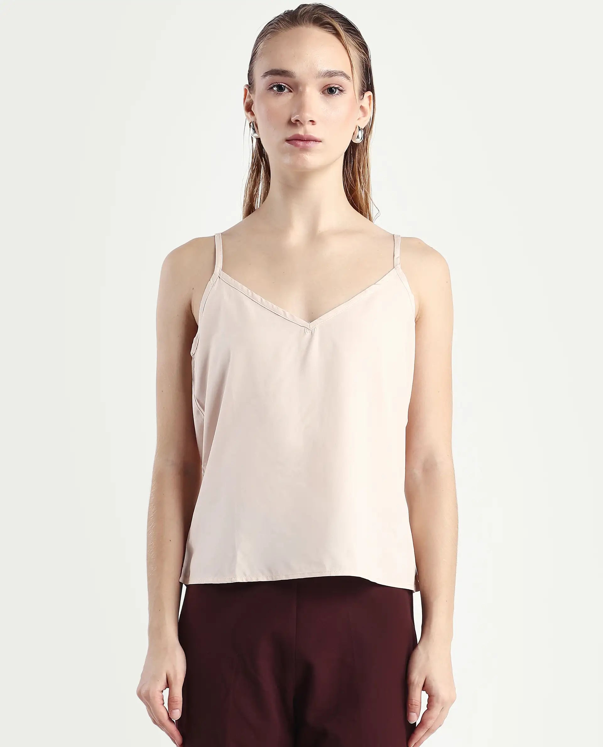 Rareism Women's Vokasna Multi Polyester High Neck Paisley Print Bell Sleeve Relaxed Fit Top