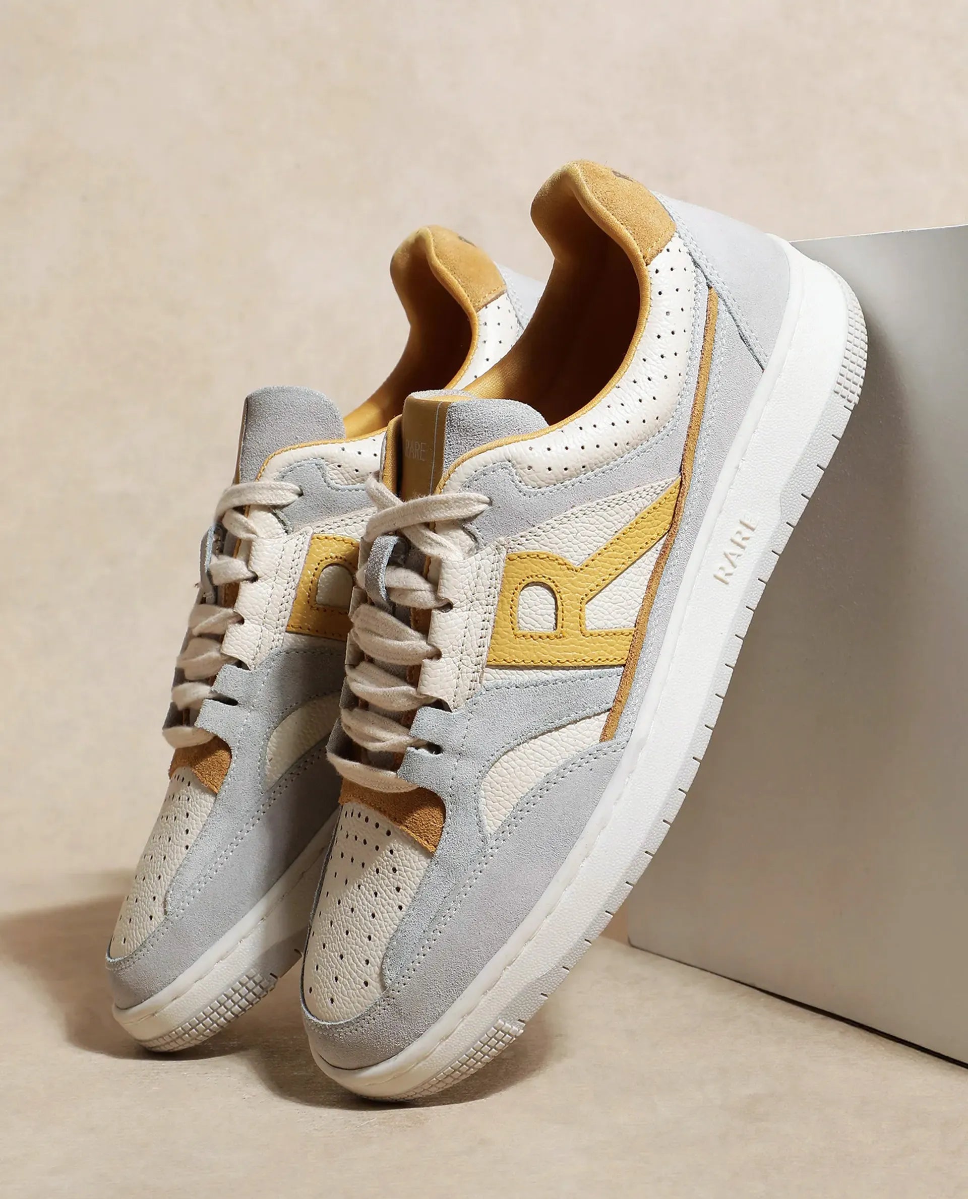 Rare Rabbit Men's Volga Grey Plain Shoes