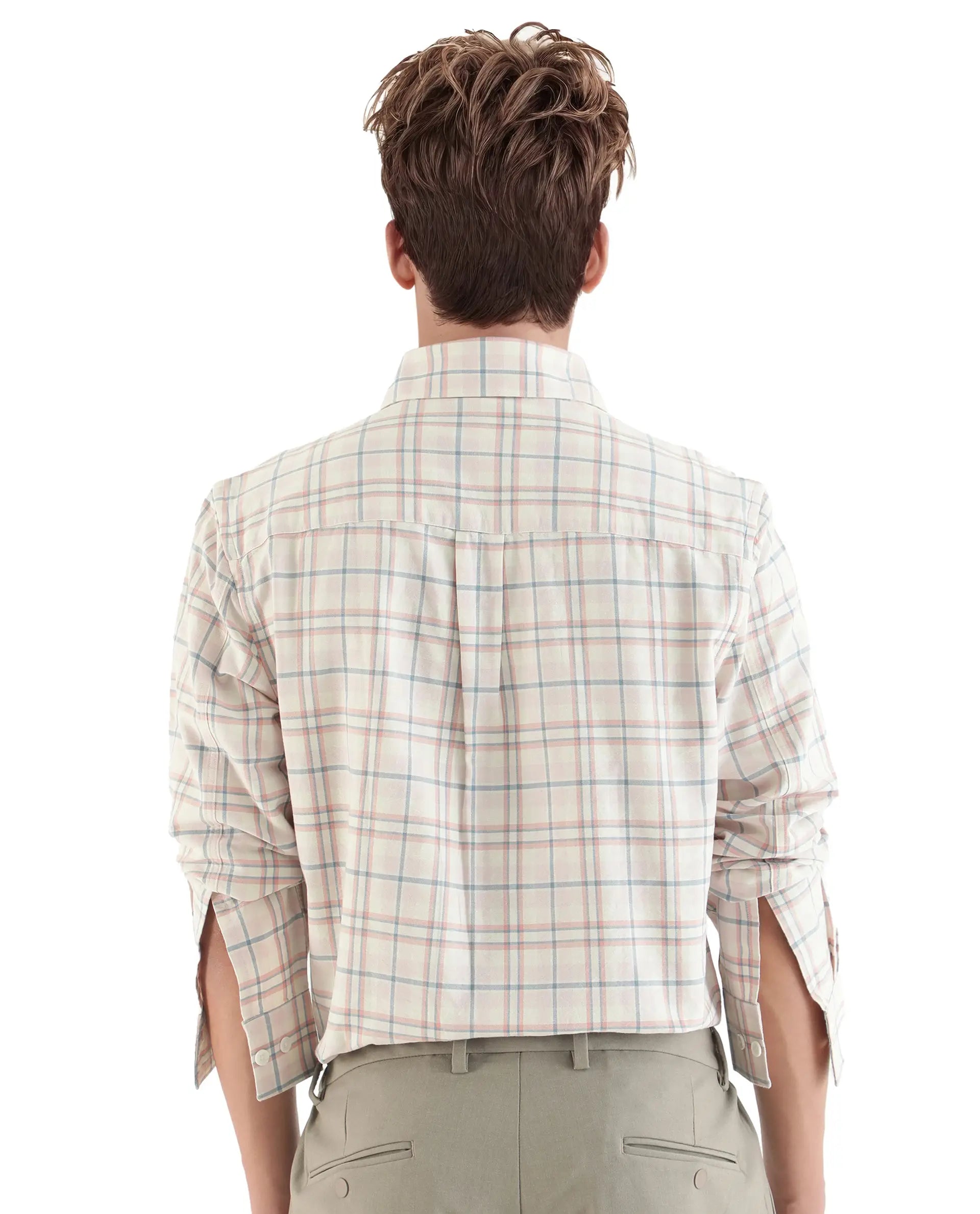 Rare Rabbit Men's Volgos Pastel Pink Cotton Fabric Full Sleeve Regular Fit Check Printed Shirt