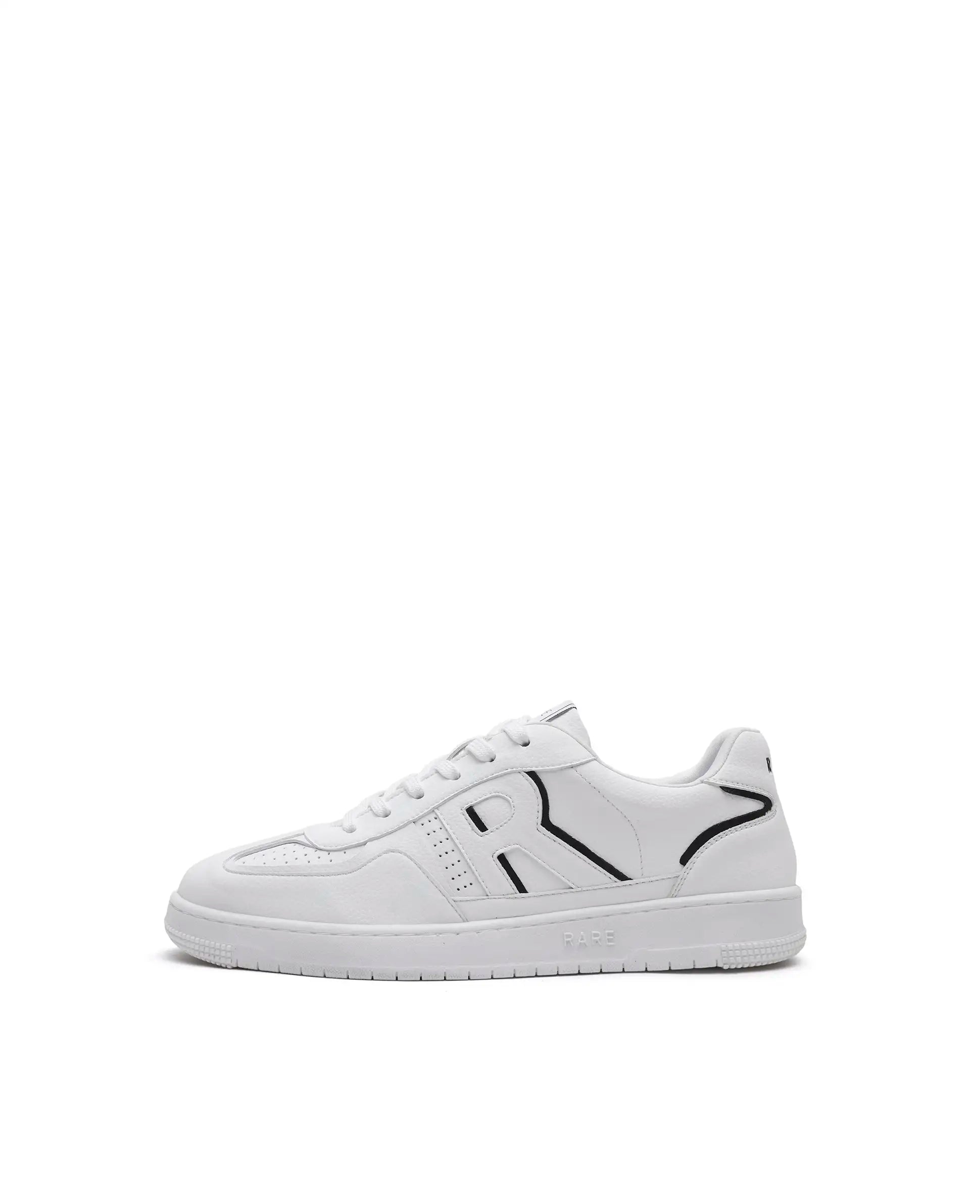 Rare Rabbit Men's Volt White Micro Fiber Sneaker