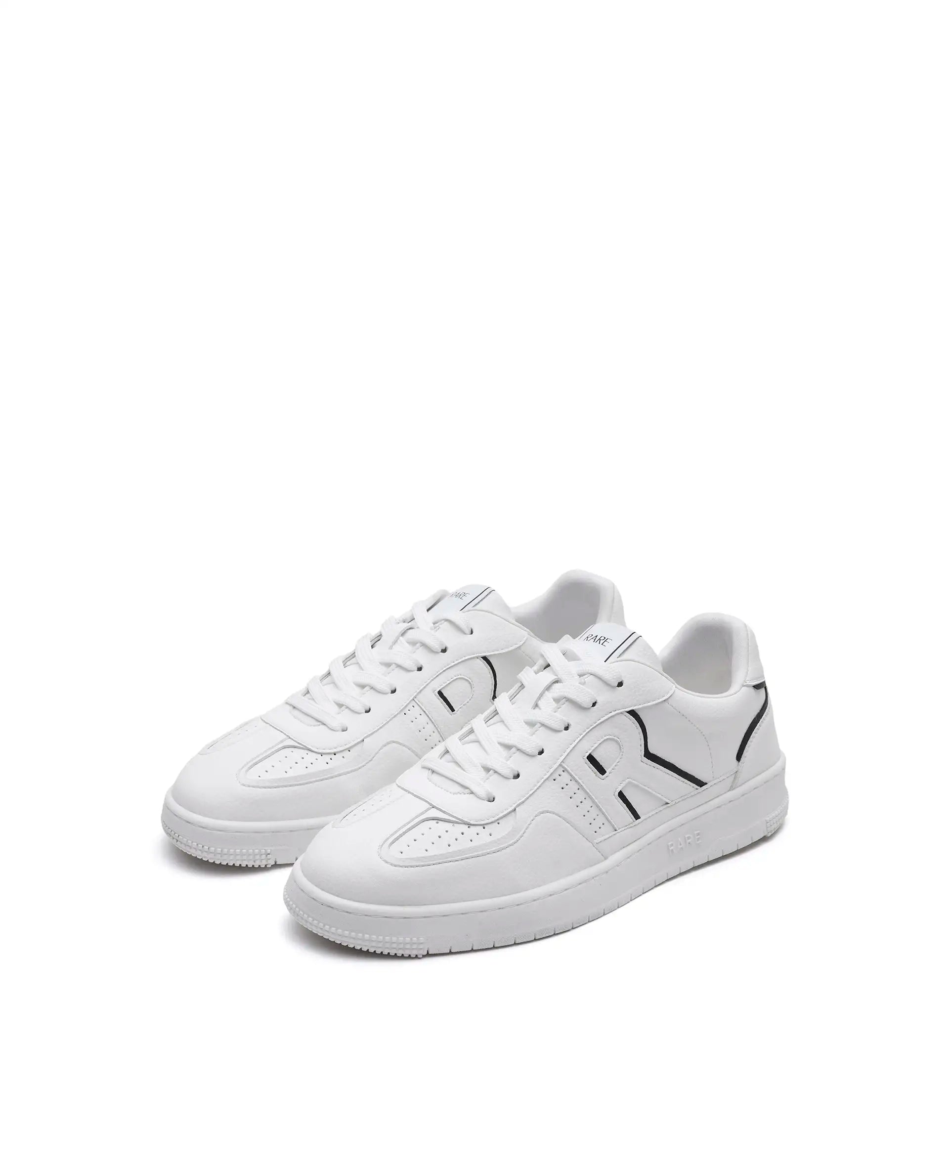 Rare Rabbit Men's Volt White Micro Fiber Sneaker