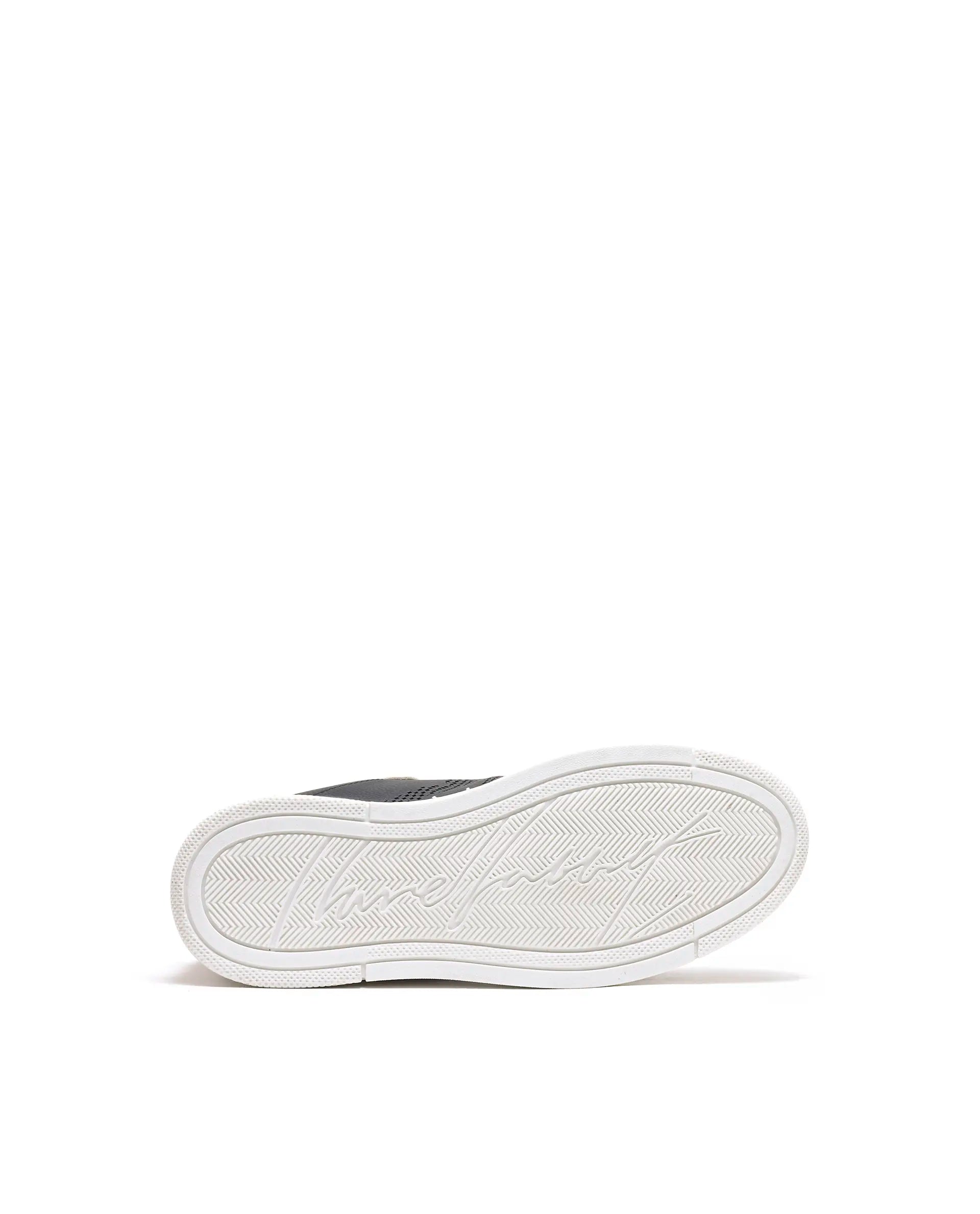 Rarez Men's Vorto Black Micro Leather Sneaker