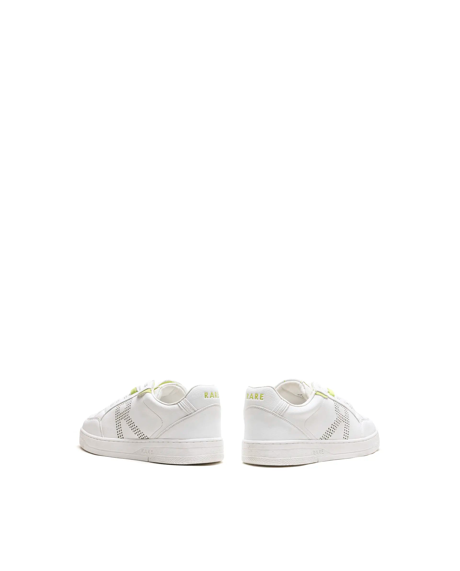 Rarez Men's Vorto White Micro Leather Sneaker