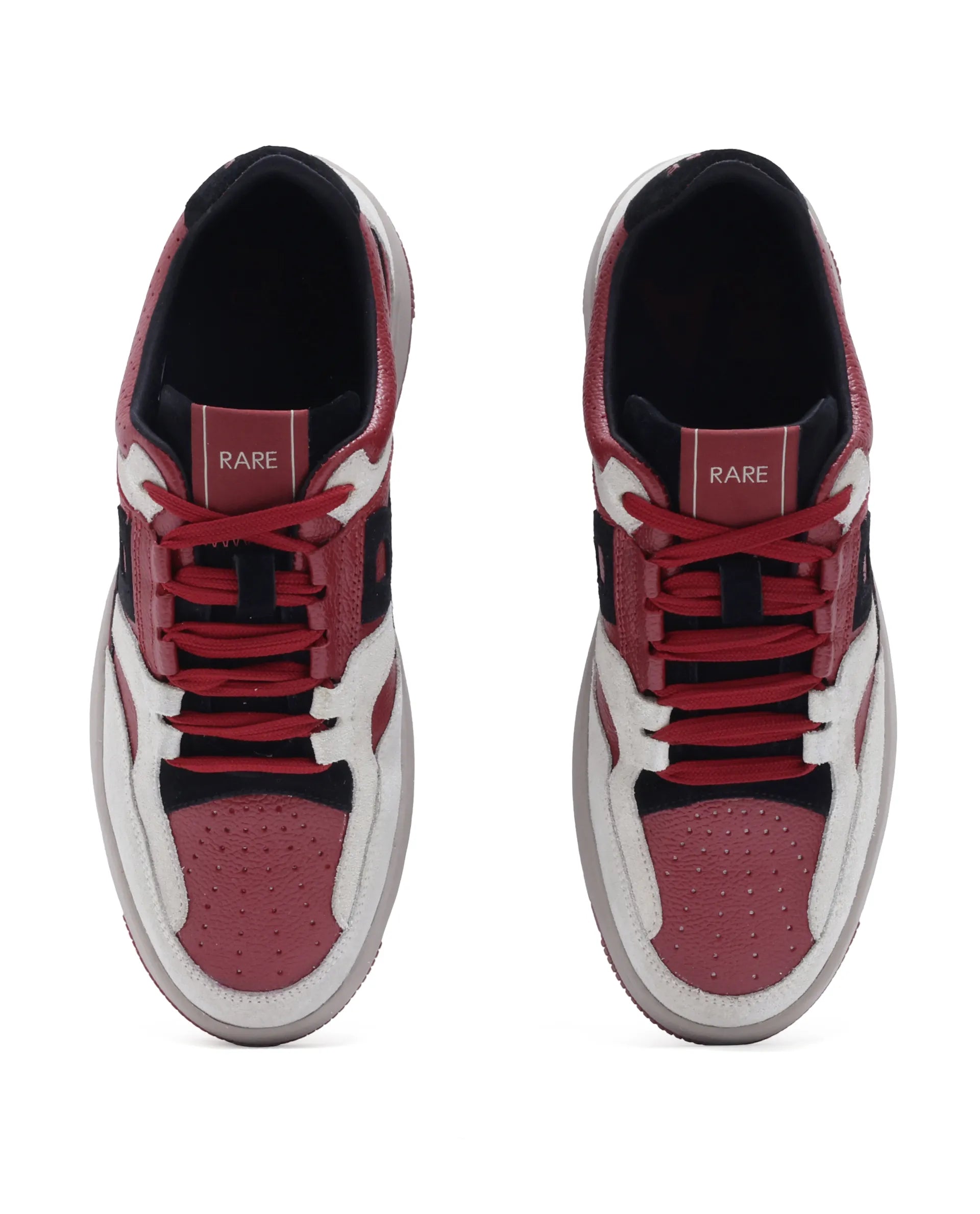 Rare Rabbit Men Voyage Red Leather Lace-Up Sneaker