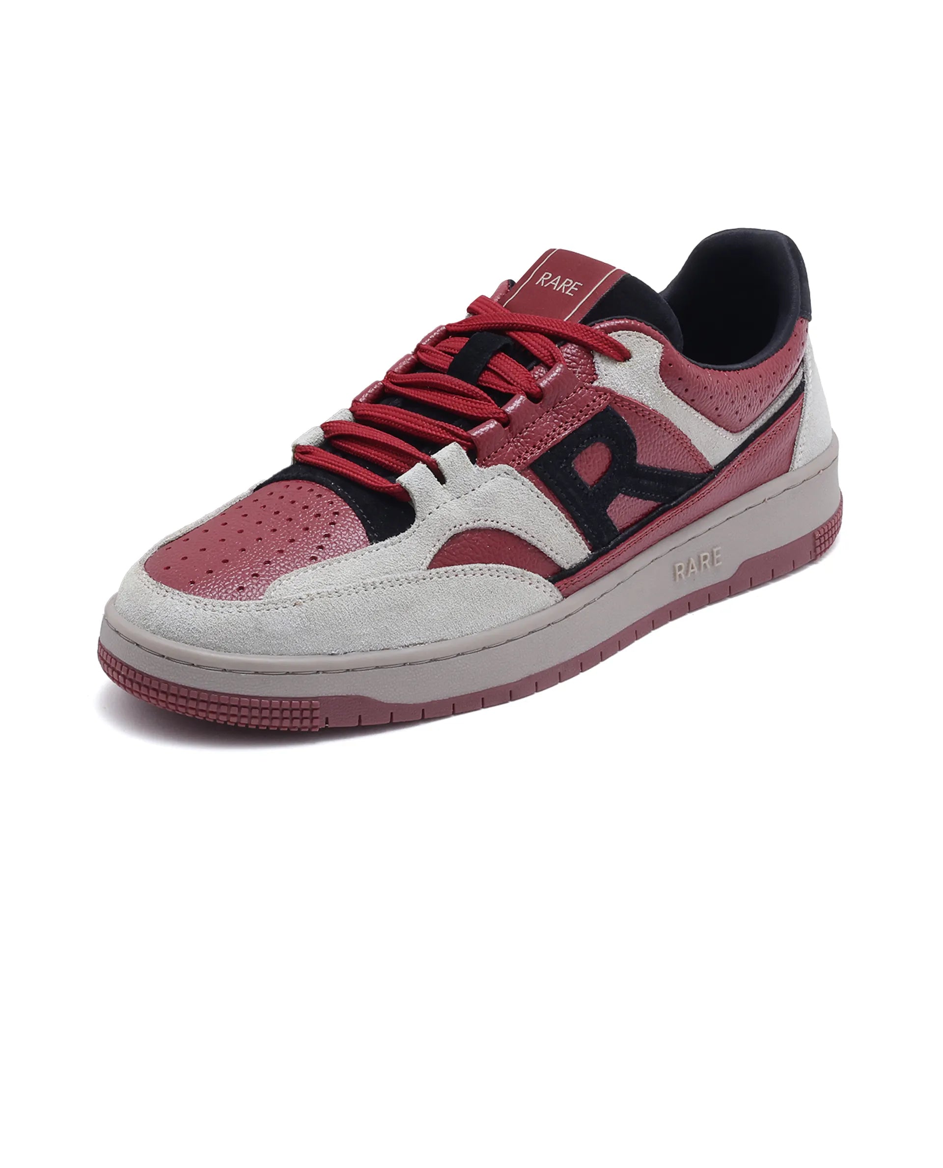 Rare Rabbit Men Voyage Red Leather Lace-Up Sneaker