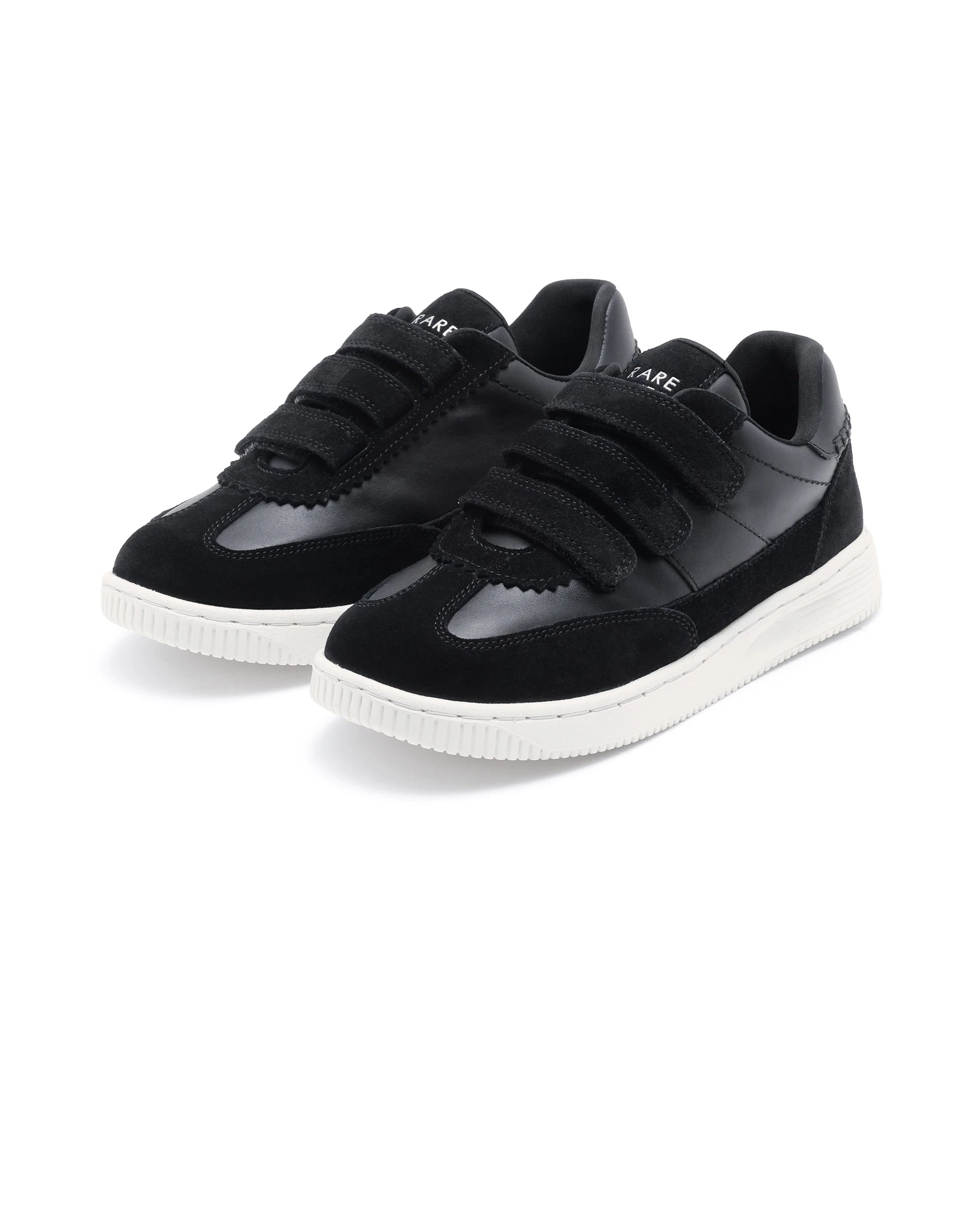 Rare Ones Kids Walc Black Leather Riptape Fastening Sneaker