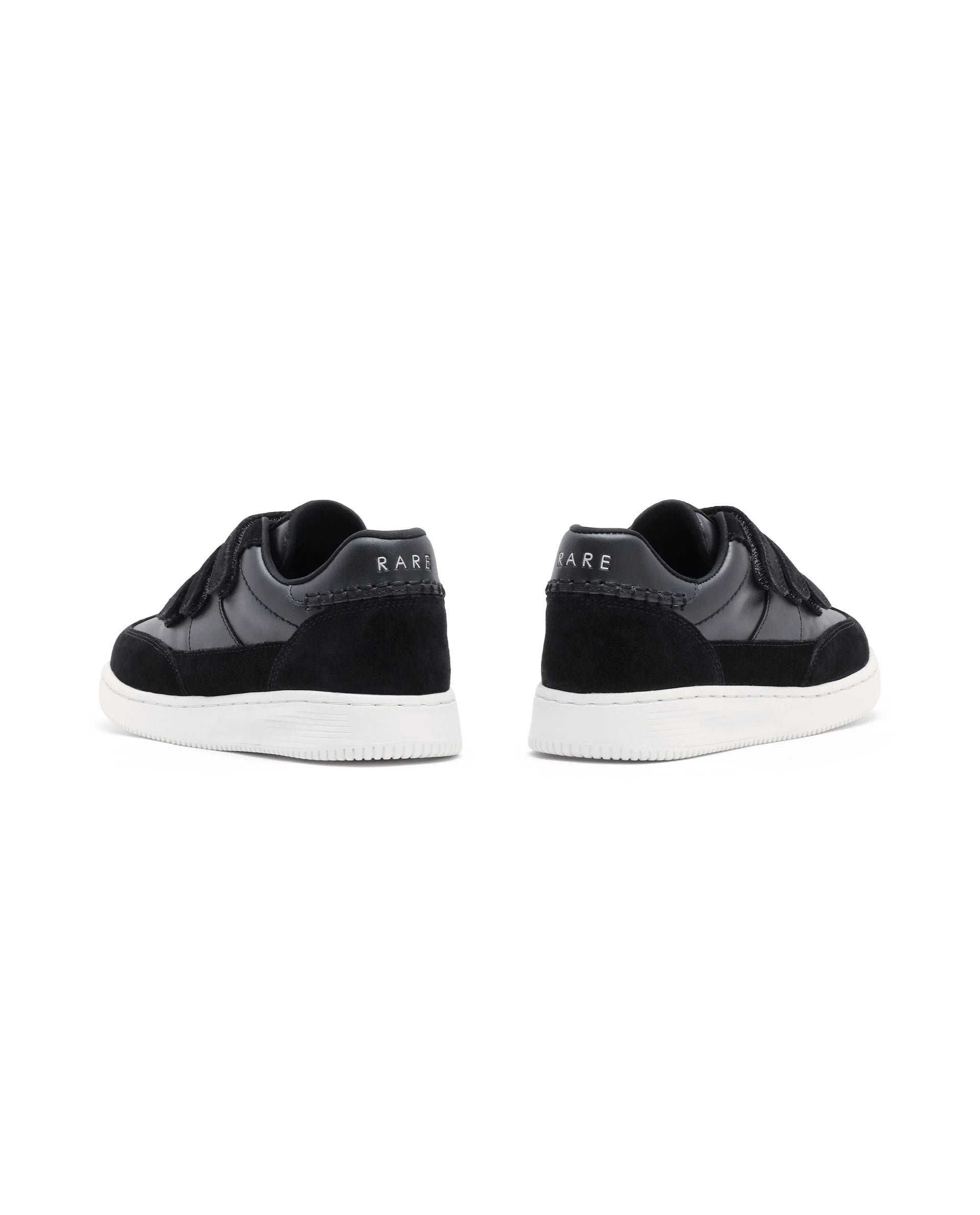 Rare Ones Kids Walc Black Leather Riptape Fastening Sneaker