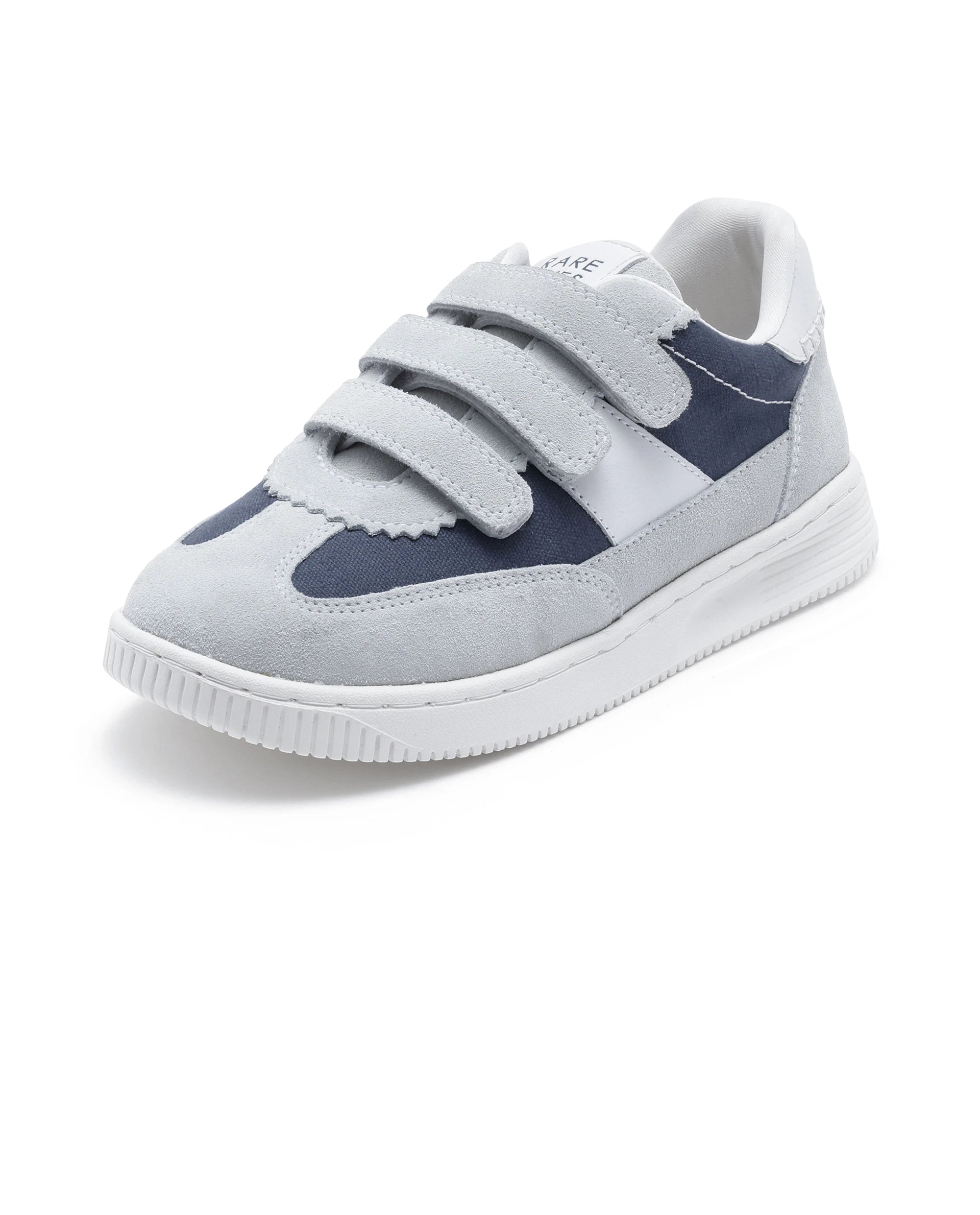 Rare Ones Kids Walc Navy Leather Riptape Fastening Sneaker