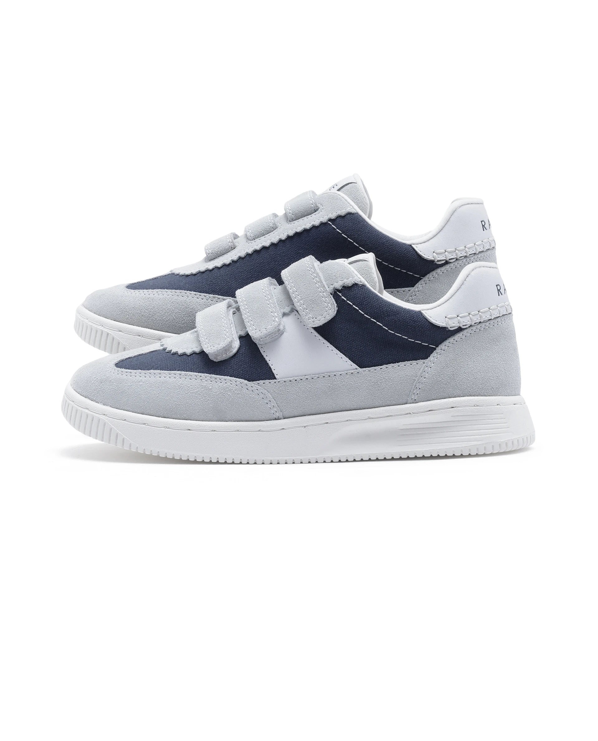 Rare Ones Kids Walc Navy Leather Riptape Fastening Sneaker