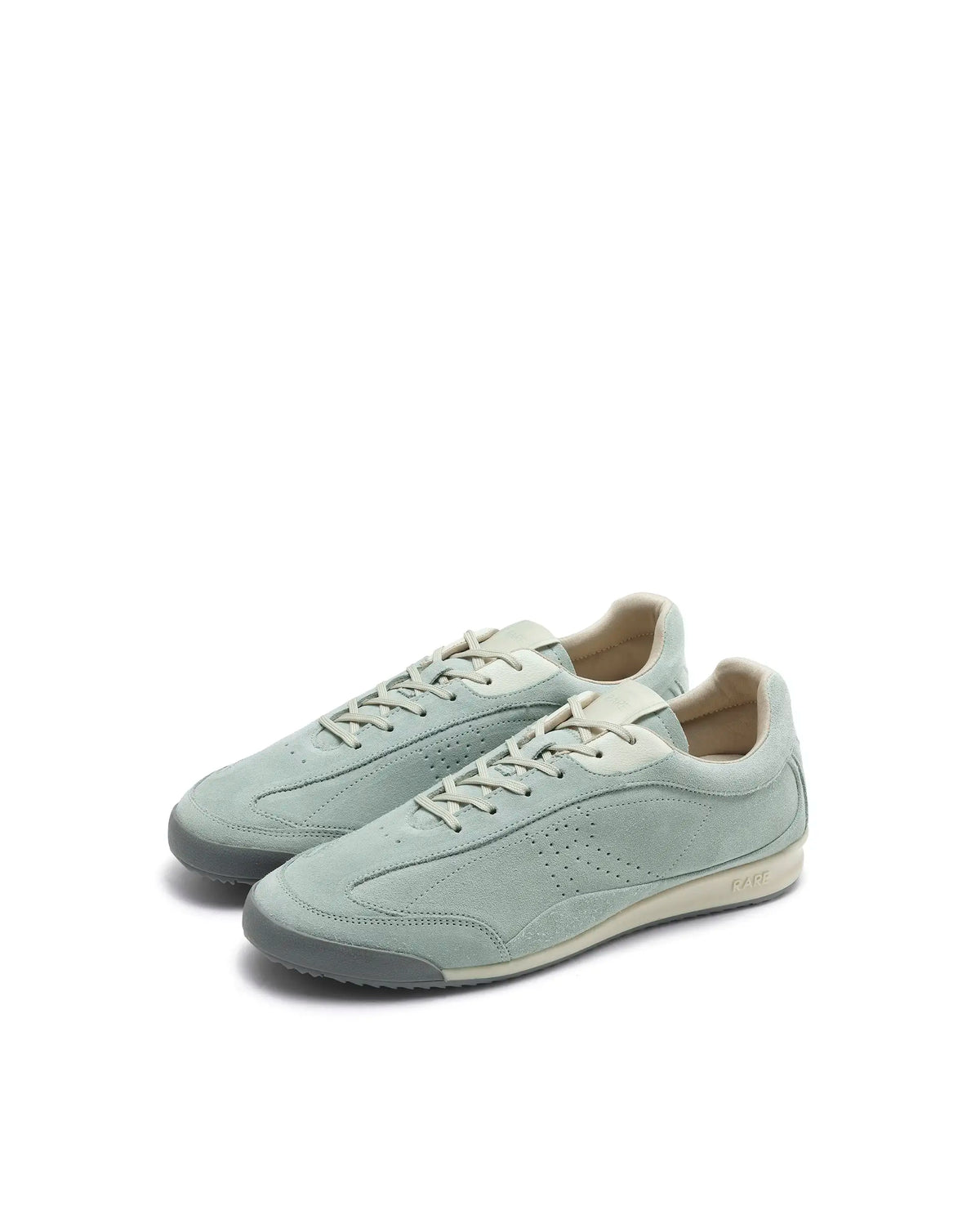 Rarez Mens Wale Green Suede Sneaker