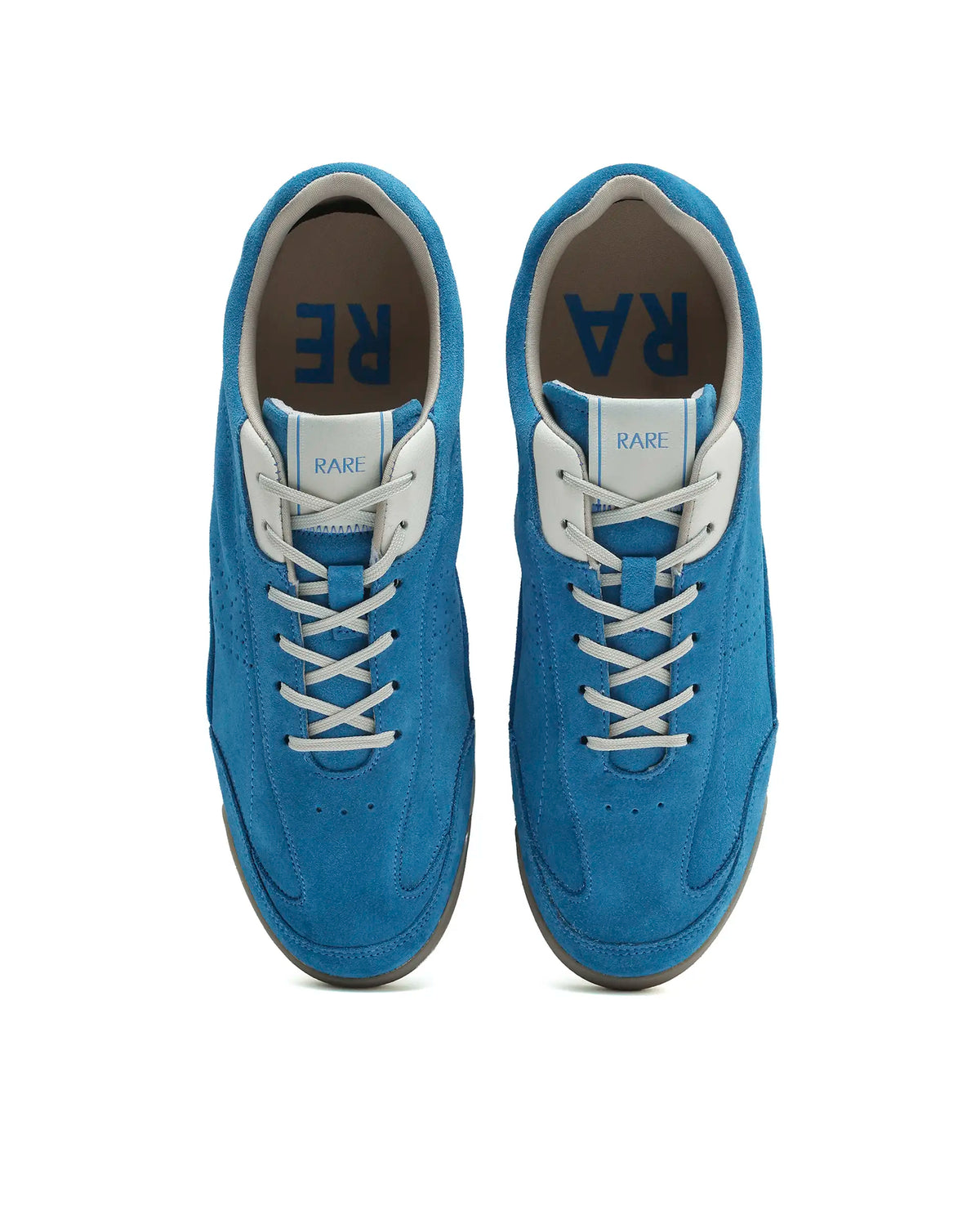 Rarez Mens Wale Teal Suede Sneaker