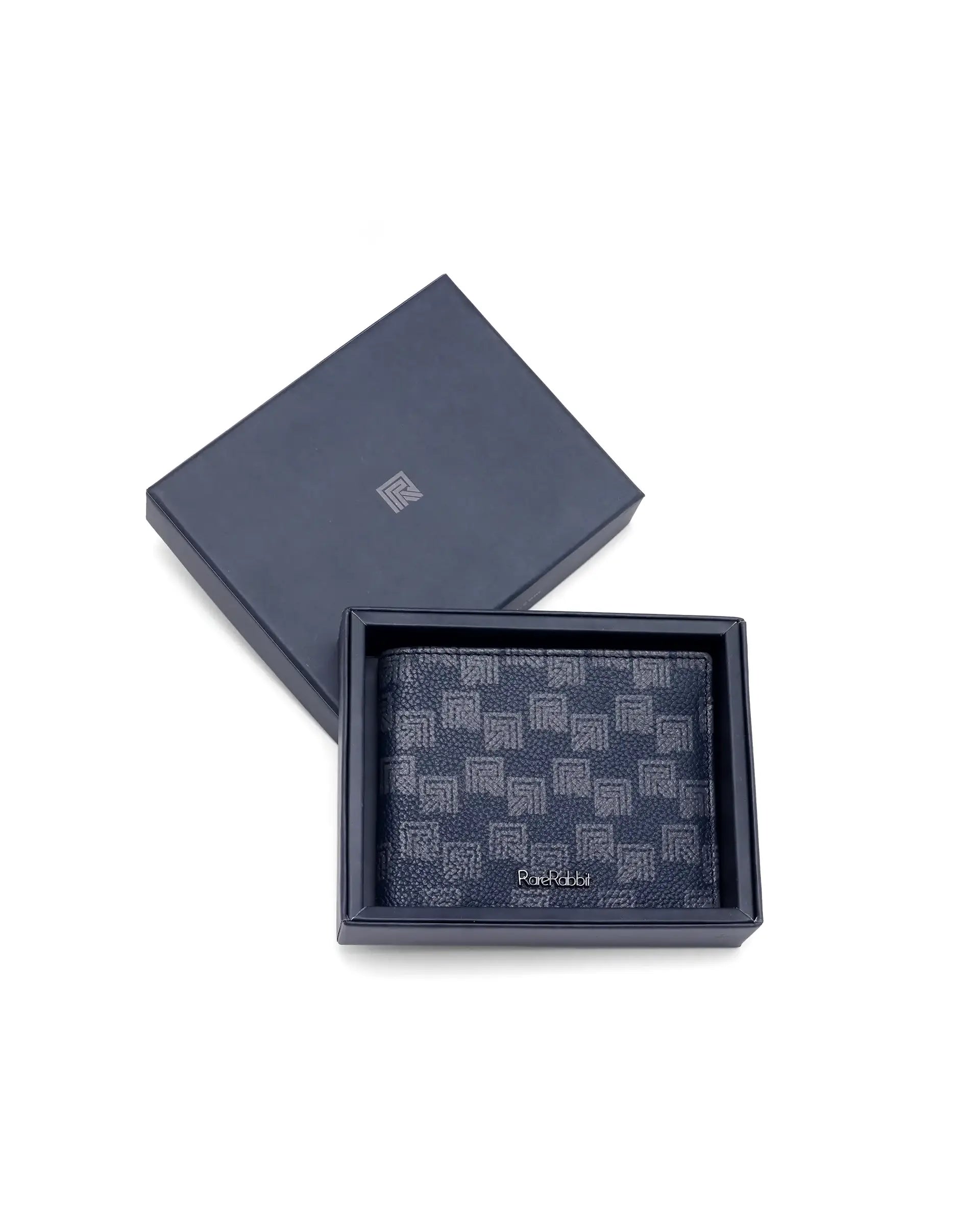 Rare Rabbit Men Izmir Blue Leather Wallet