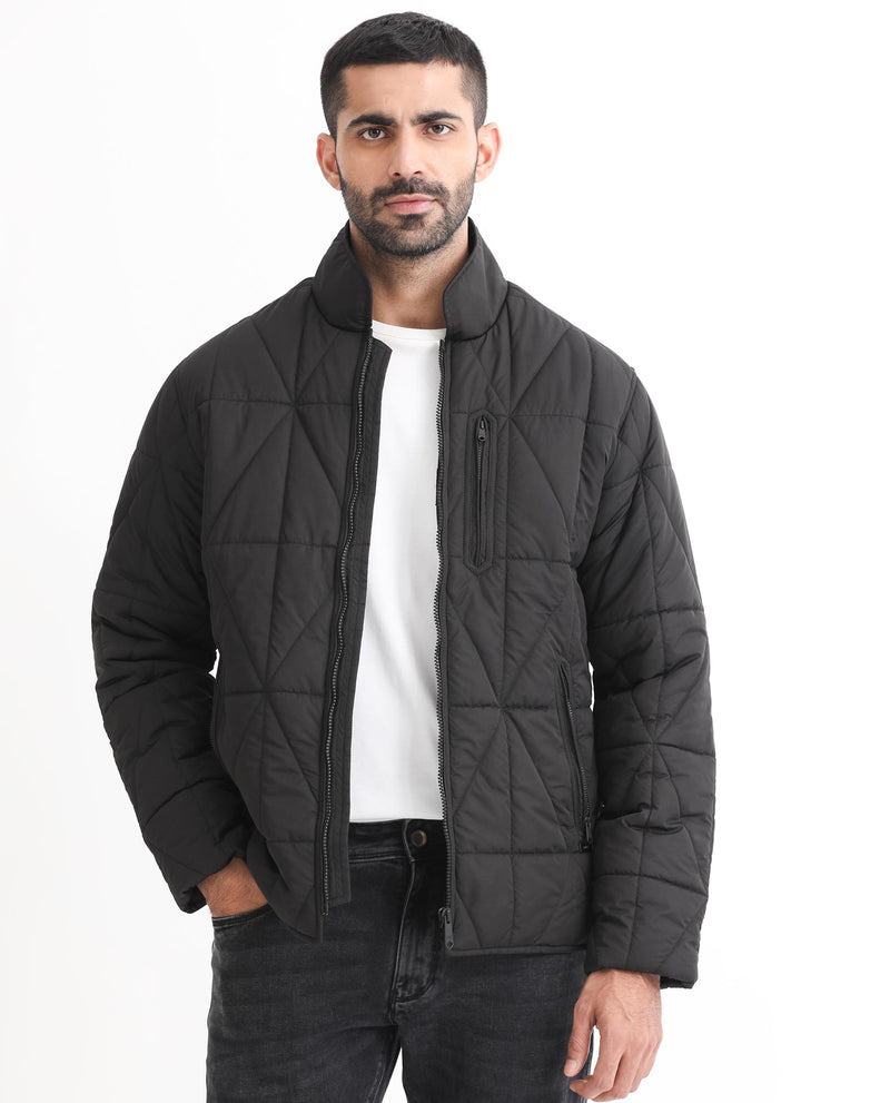 DIAMOND QUILTED PUFFER JACKET