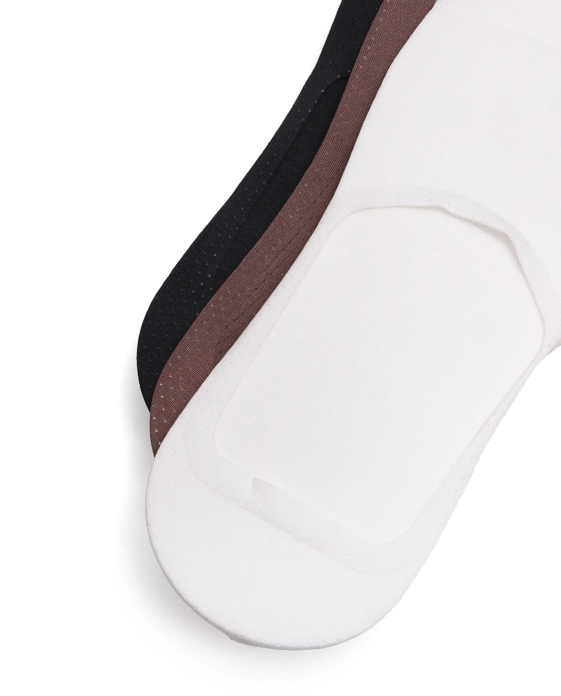 Rare Rabbit Men's Sok Black/White/Brown Cotton Blend Socks (Pack of 3)