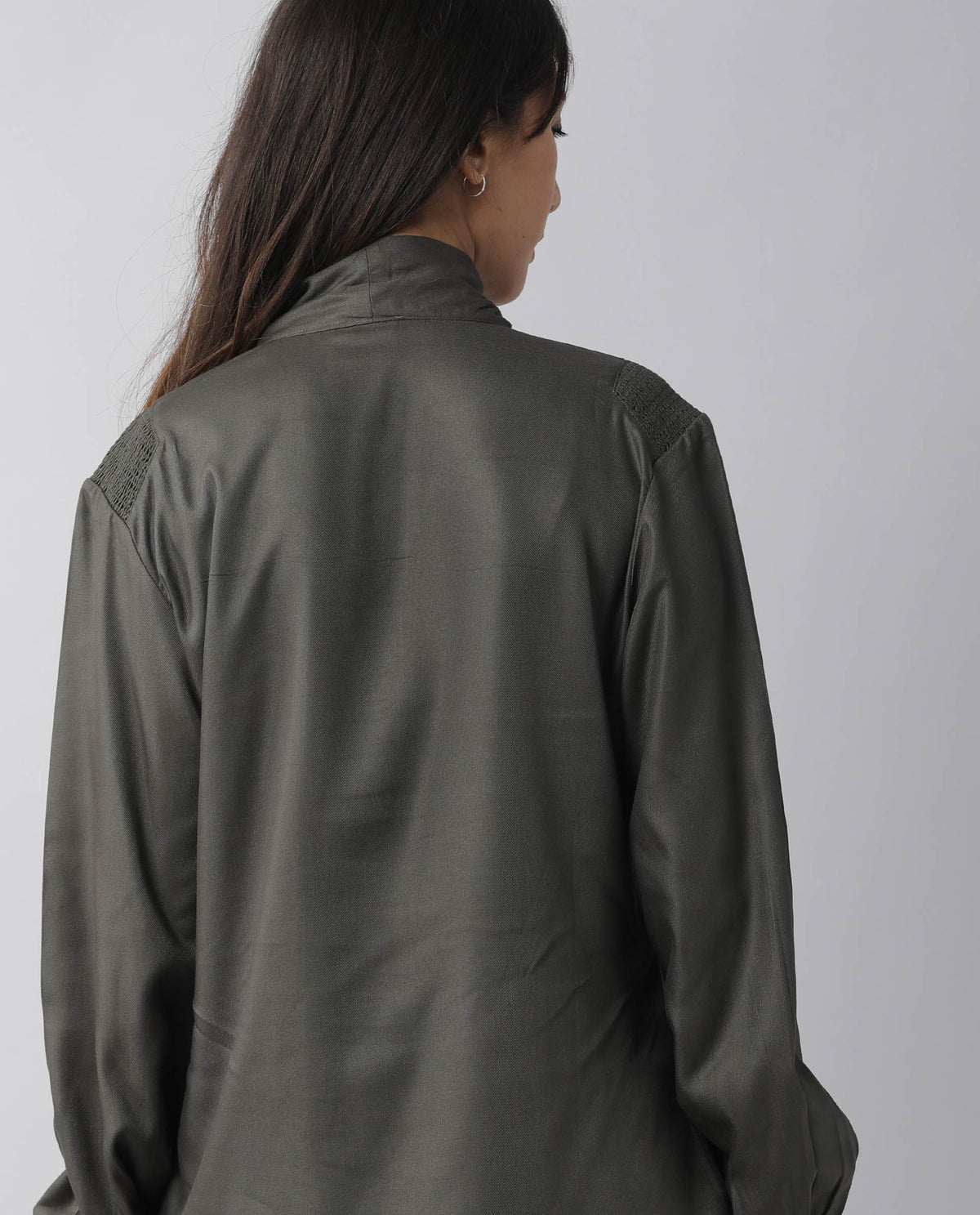 Rareism Women Wint Olive Top Full Sleeves Solid