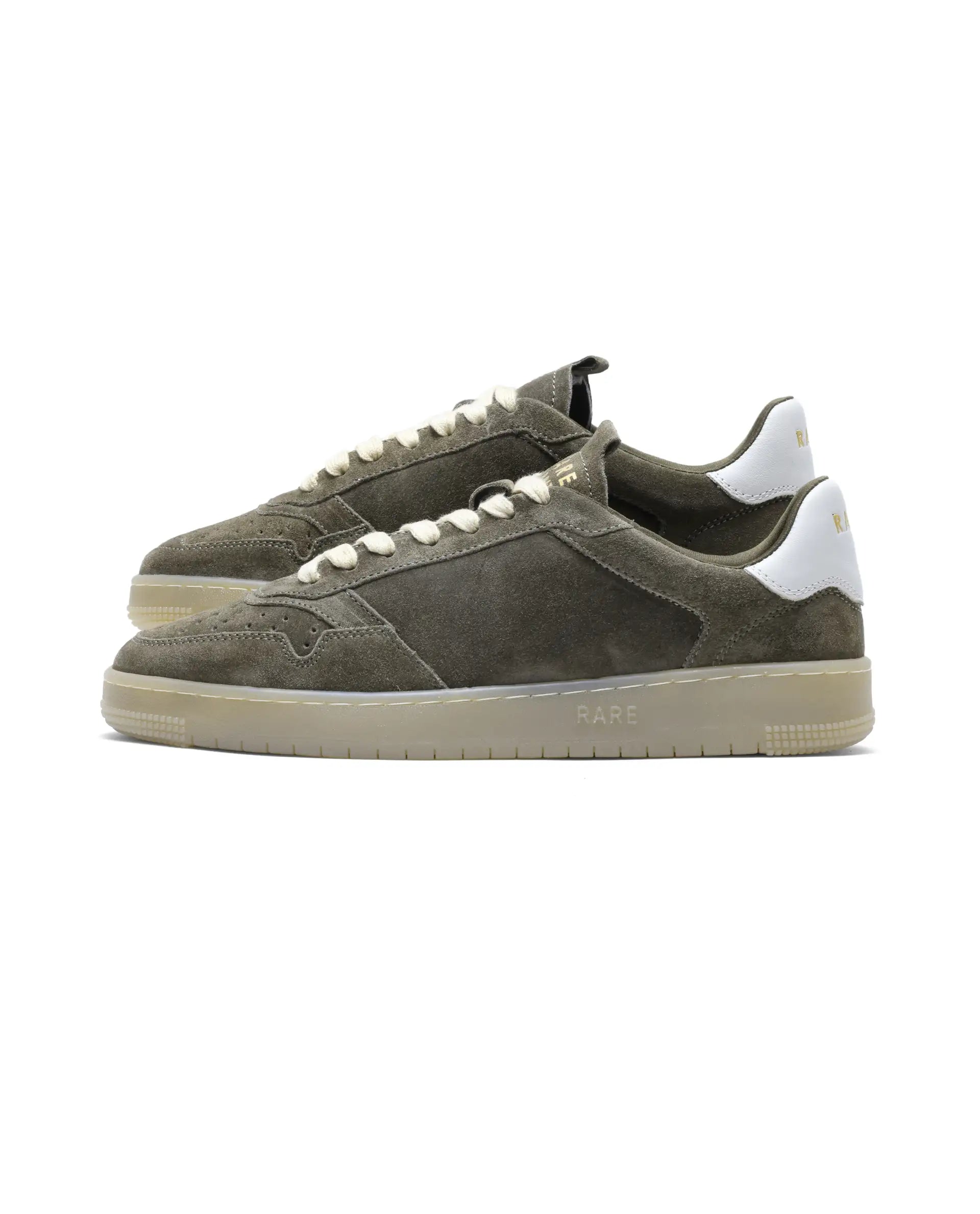 Rare Rabbit Men's Woolton-2 Olive Leather Lace-Up Closure Sneaker