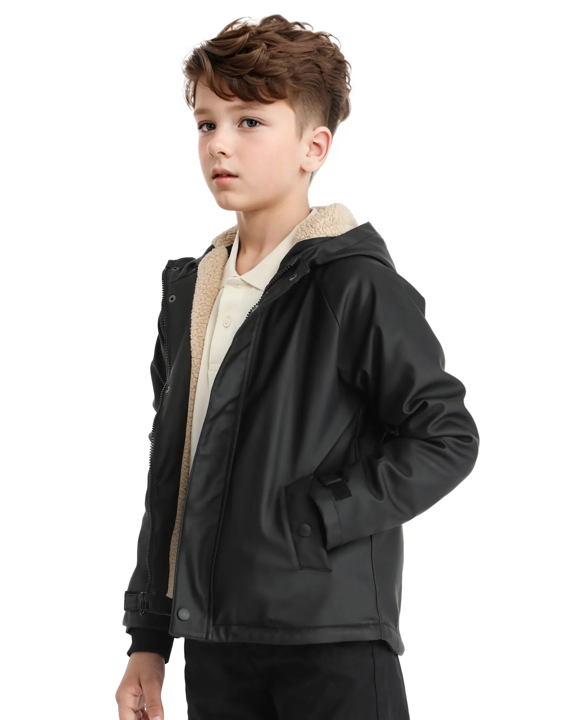 Rare Ones Kids Wrick Black Polyester Full Sleeve Solid Jacket