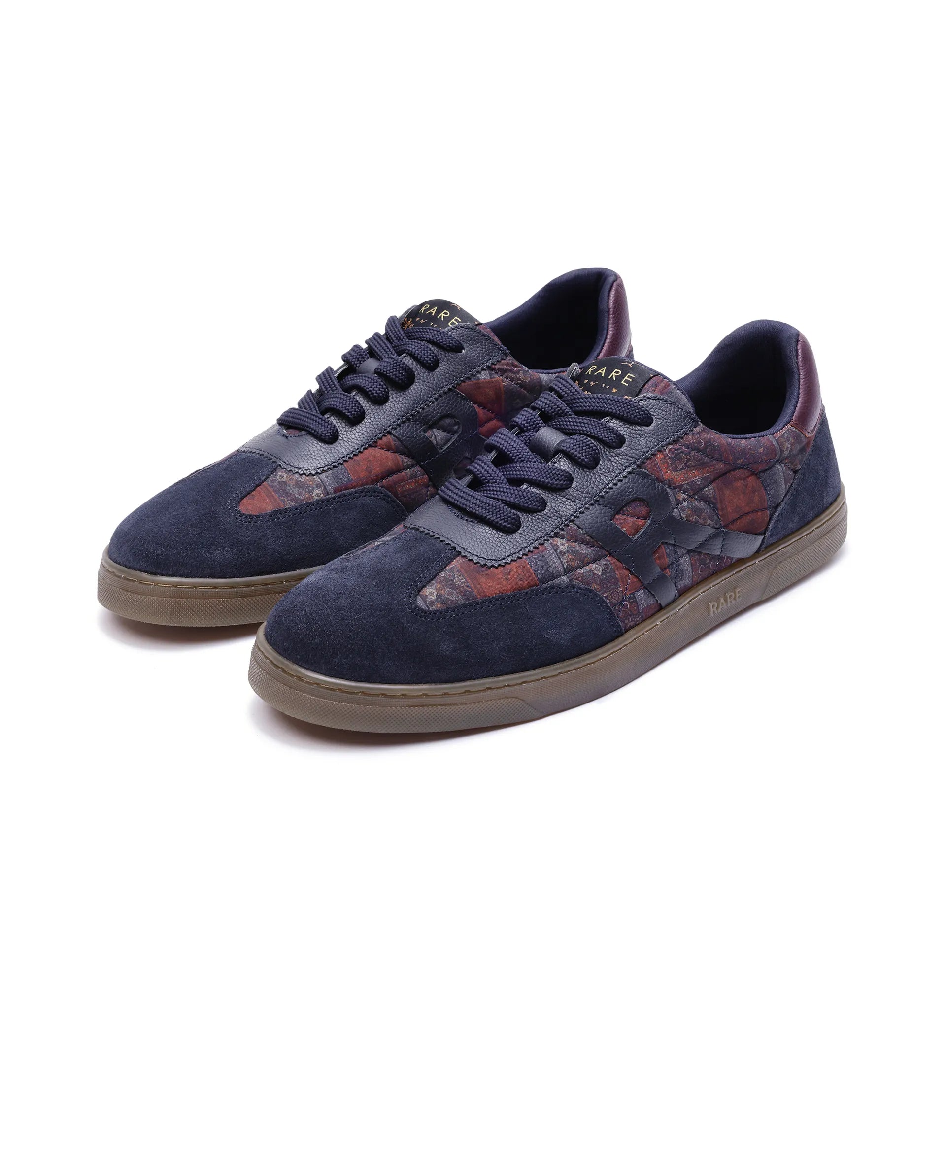 Rare Rabbit Men Yarn Dark Blue Leather Lace-Up Closure Shoes