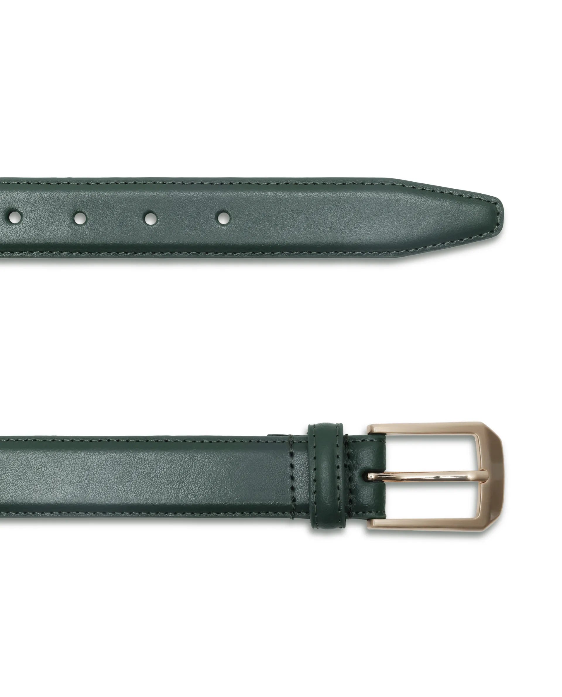 Rare Rabbit Men Zehn Green Leather Belt