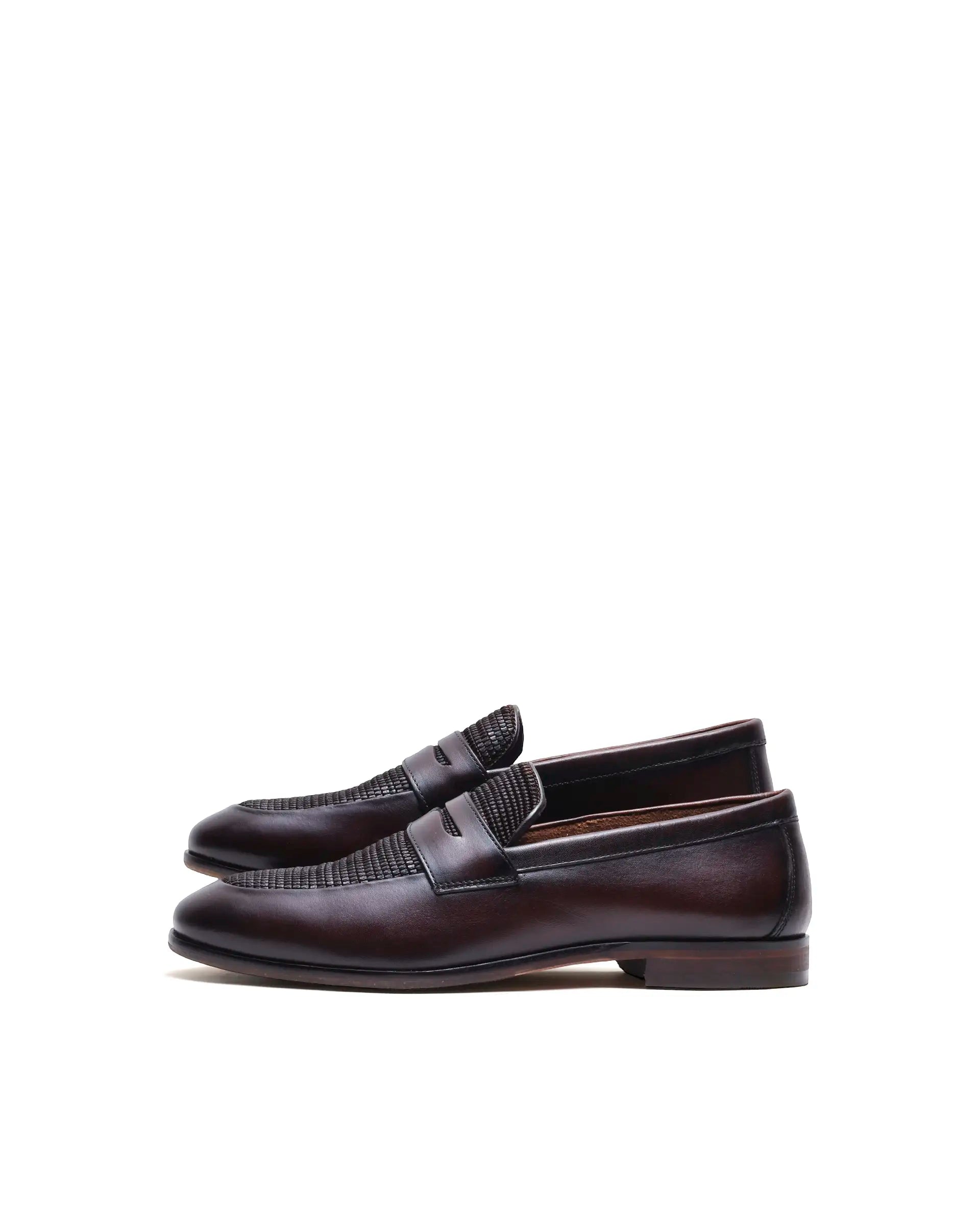 Rare Rabbit Men's Zeno Wood Leather Mocassin