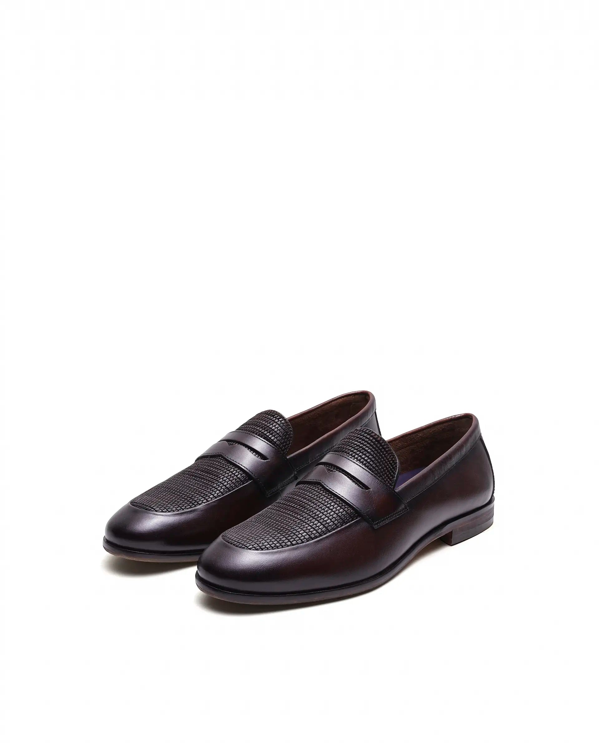 Rare Rabbit Men's Zeno Wood Leather Mocassin