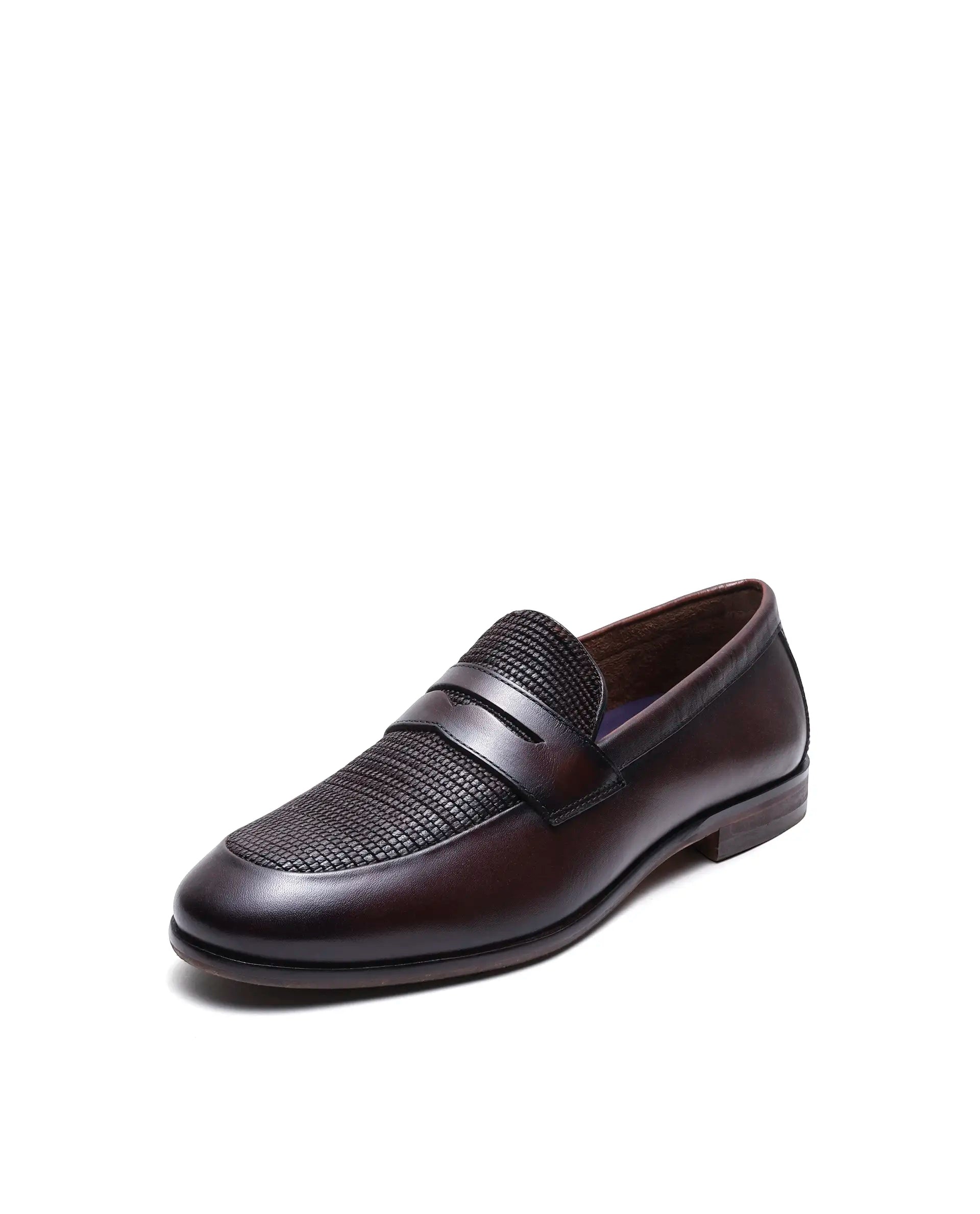 Rare Rabbit Men's Zeno Wood Leather Mocassin