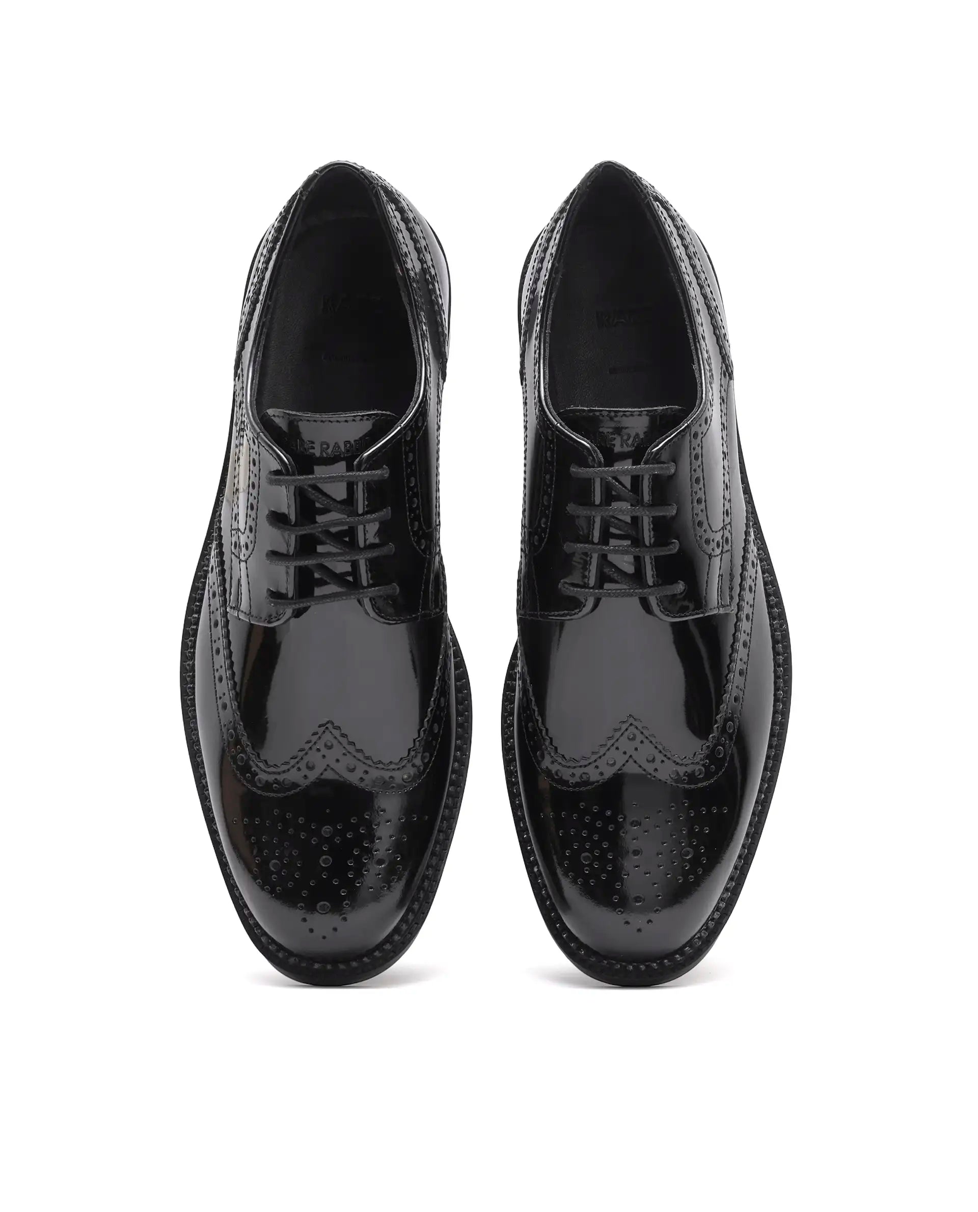 Rarez Men's Zeta Black Leather Formal
