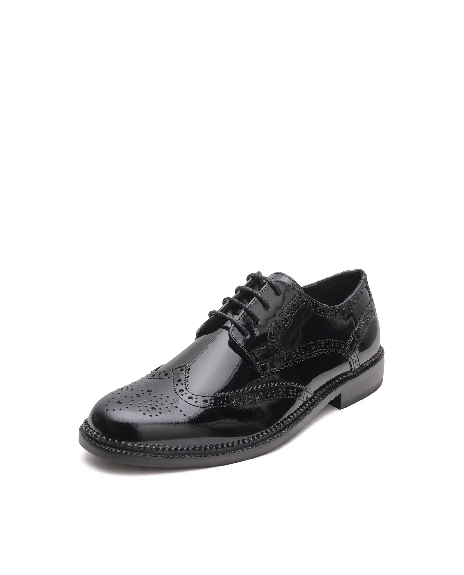 Rarez Men's Zeta Black Leather Formal