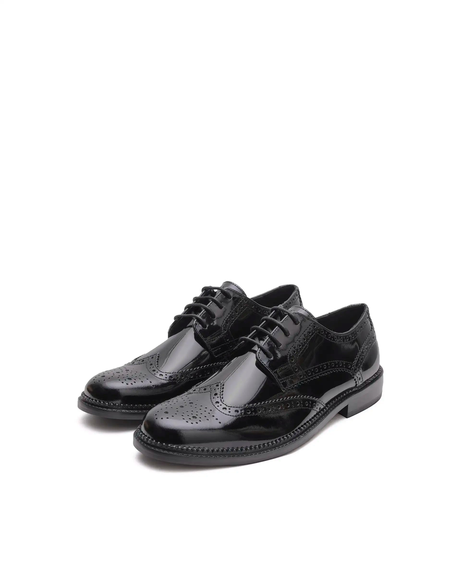 Rarez Men's Zeta Black Leather Formal