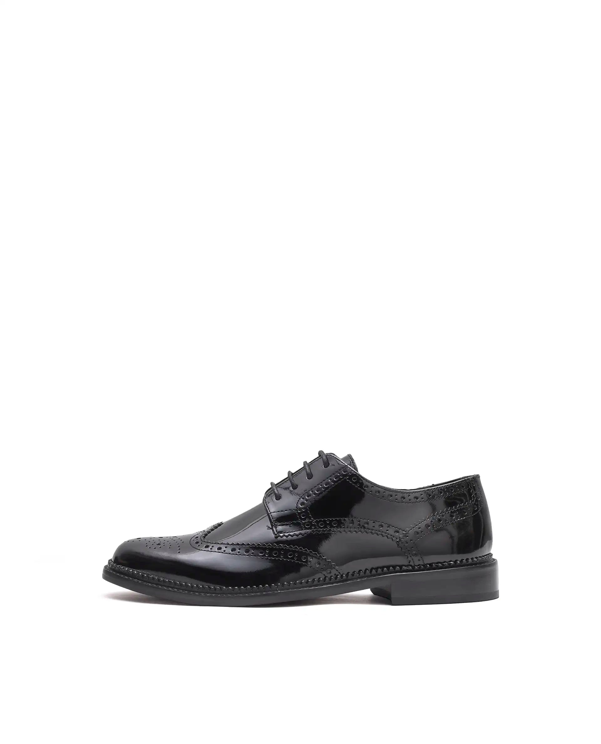 Rarez Men's Zeta Black Leather Formal