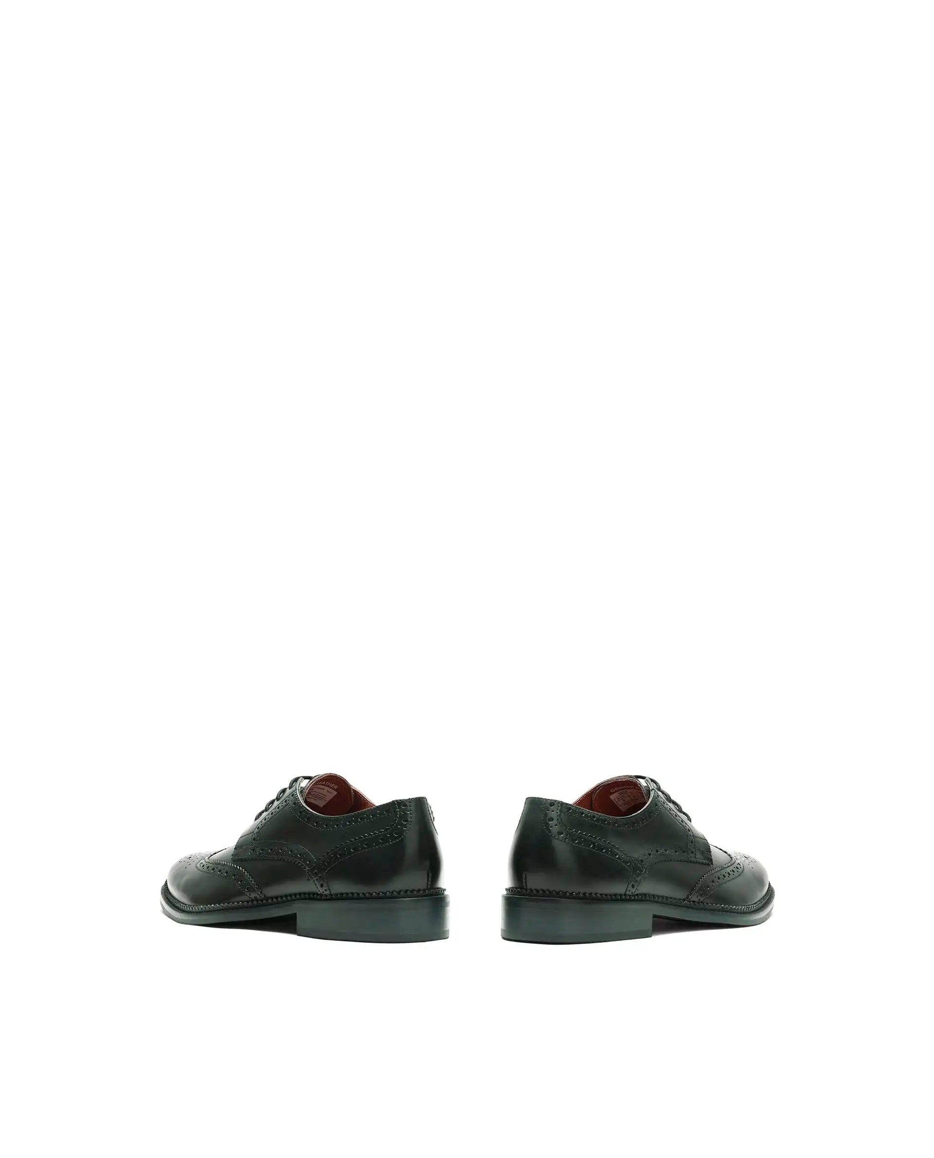 Rarez Men's Zeta Dark Green Leather Formal