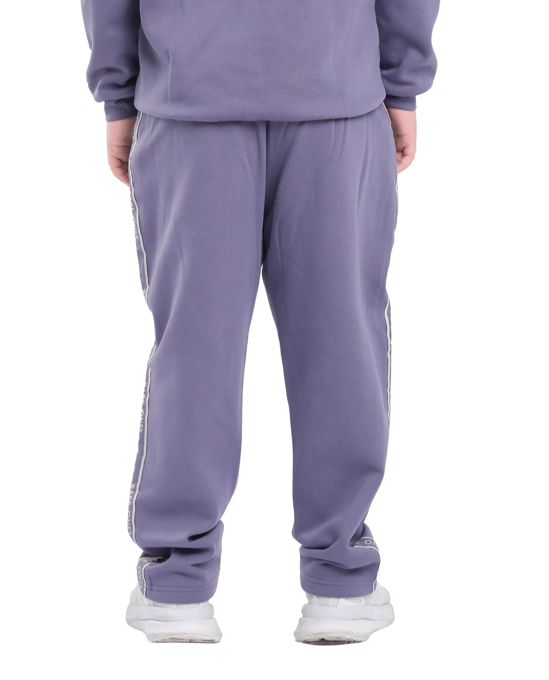 Rare Ones Kids Zeto Light Purple Cotton Poly Applique Drawstring Closure Trackpant