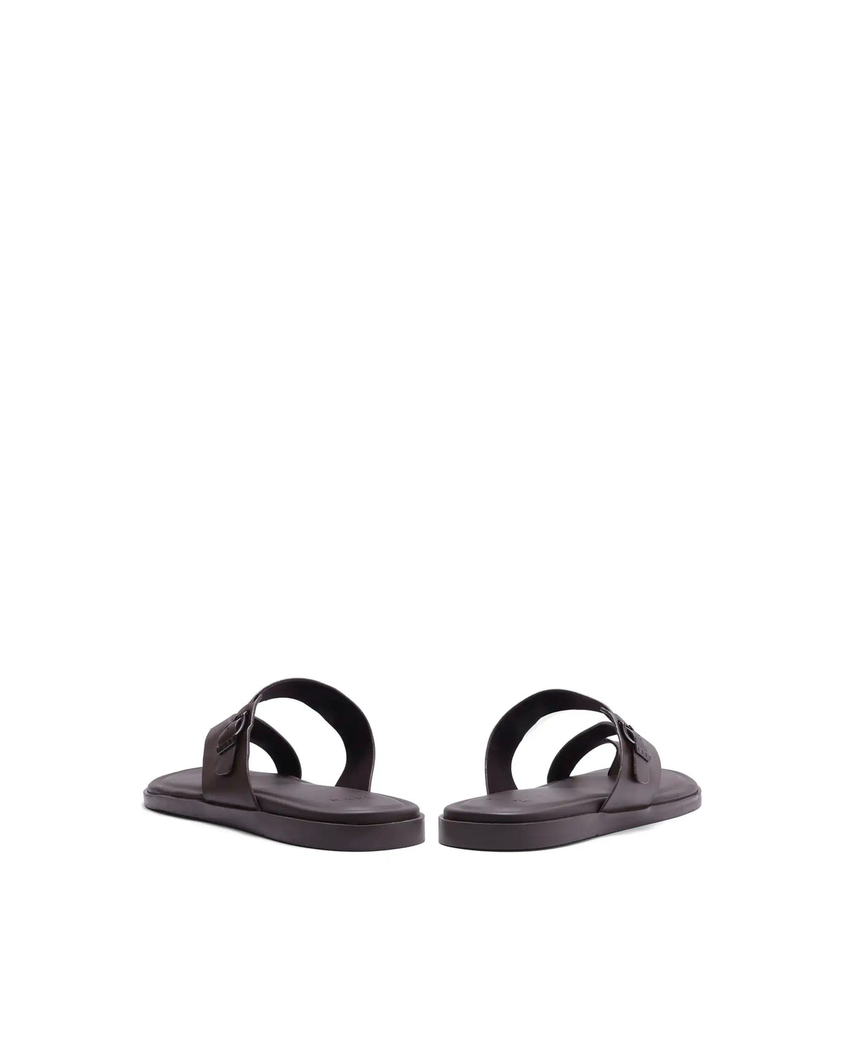 Rarez Men's Zeven Dark Wood Tan Leather Regular Sandal