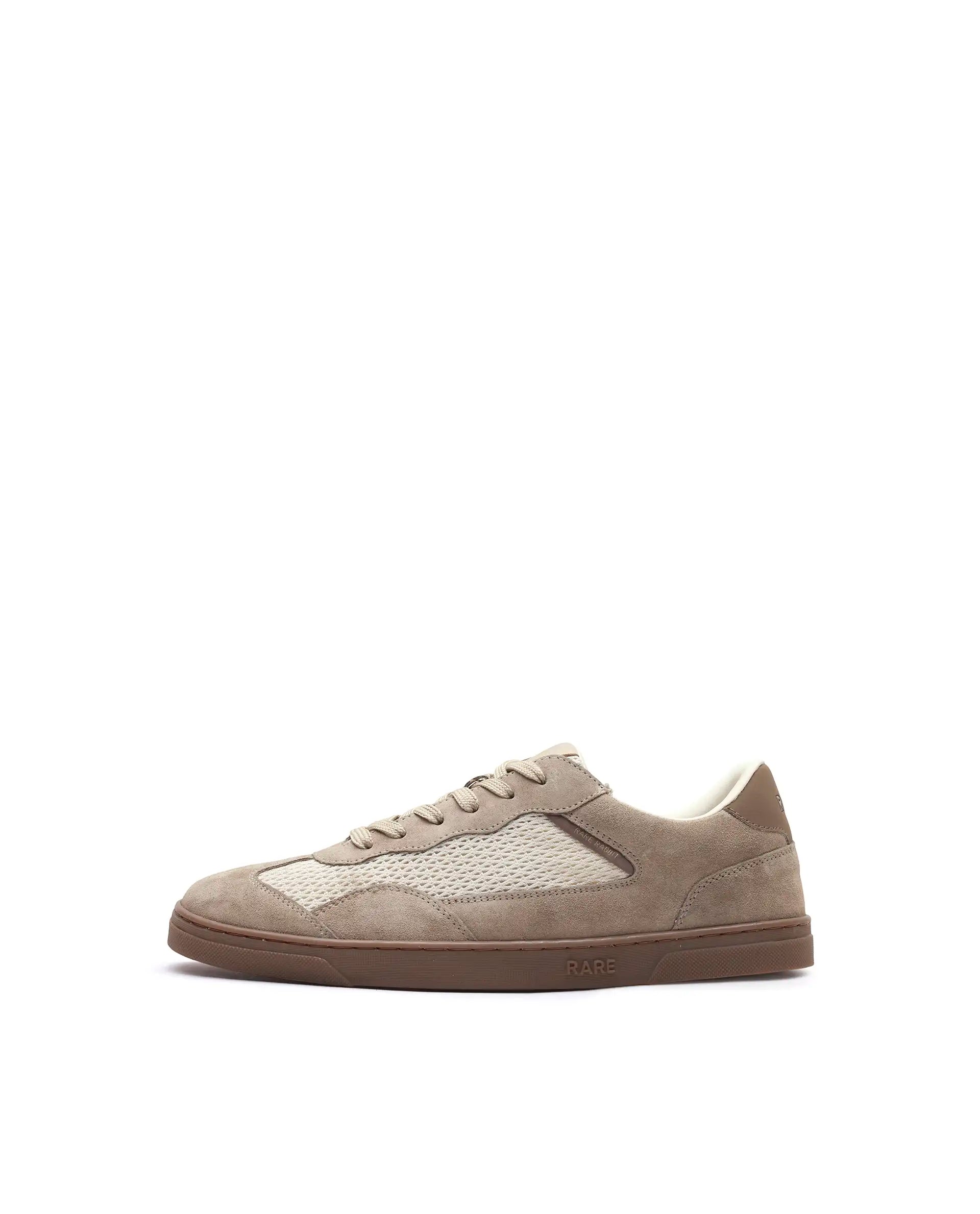 Rare Rabbit Men's Zibot Beige Suede Sneaker