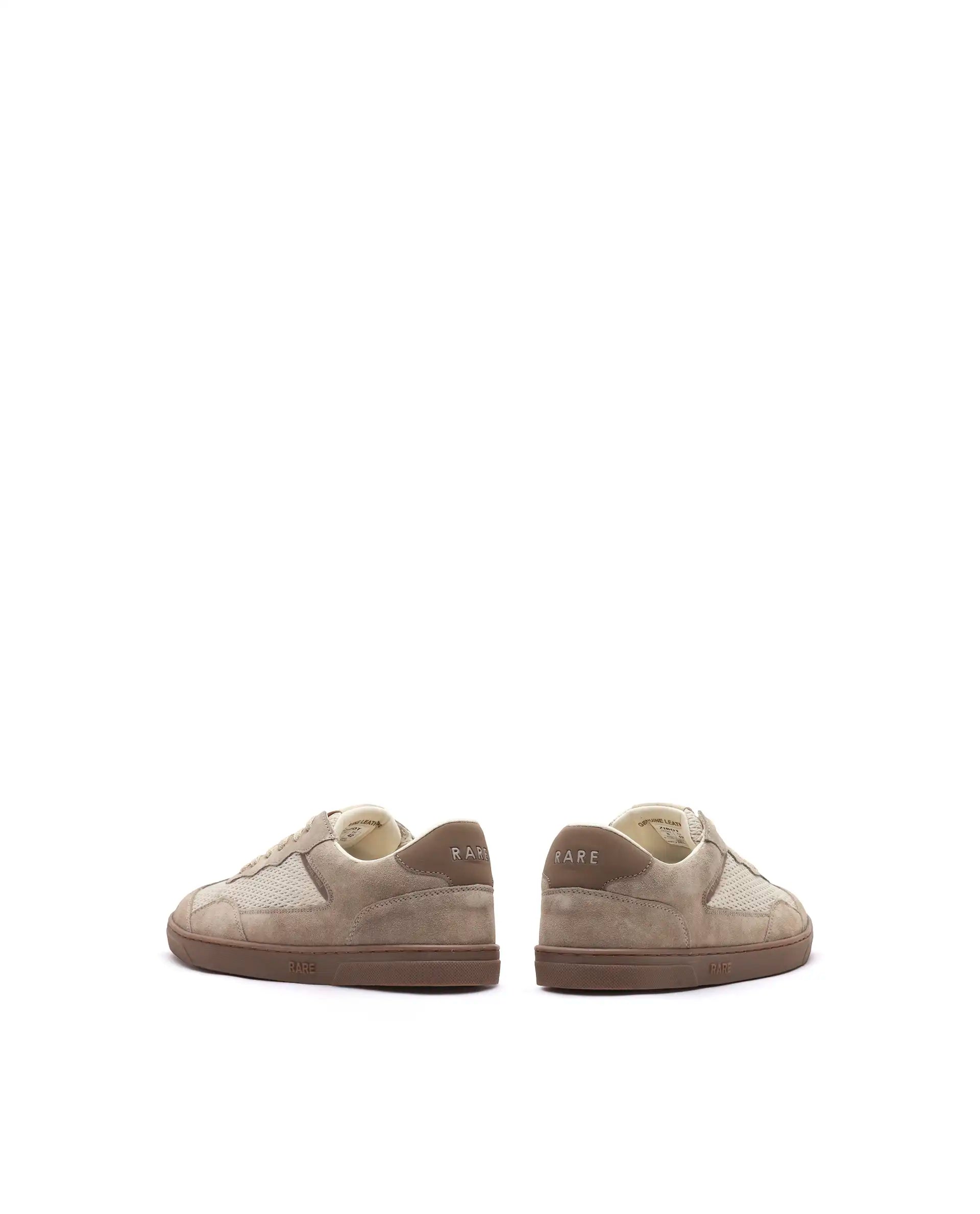 Rare Rabbit Men's Zibot Beige Suede Sneaker
