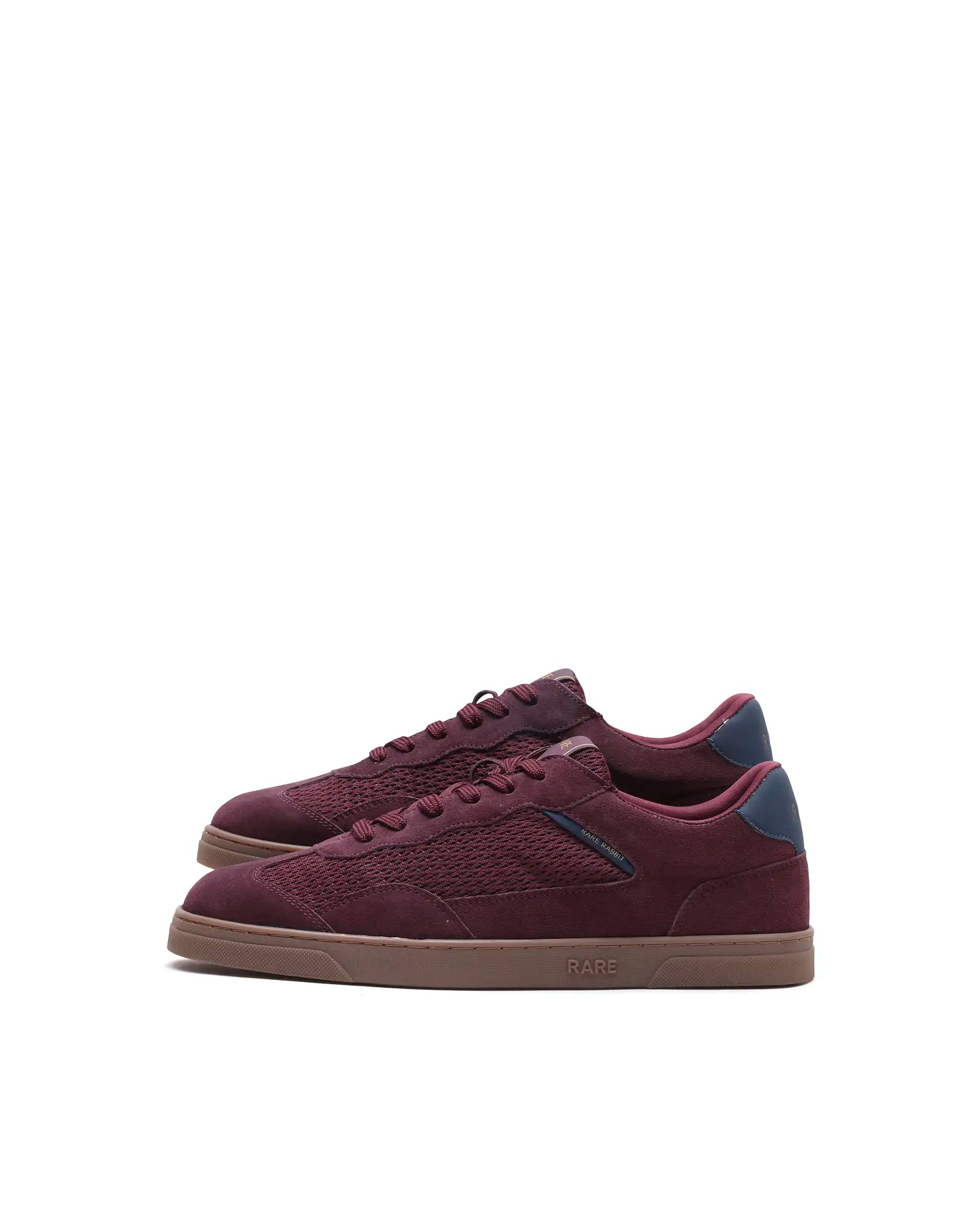 Rare Rabbit Men's Zibot Burgundy Suede Sneaker