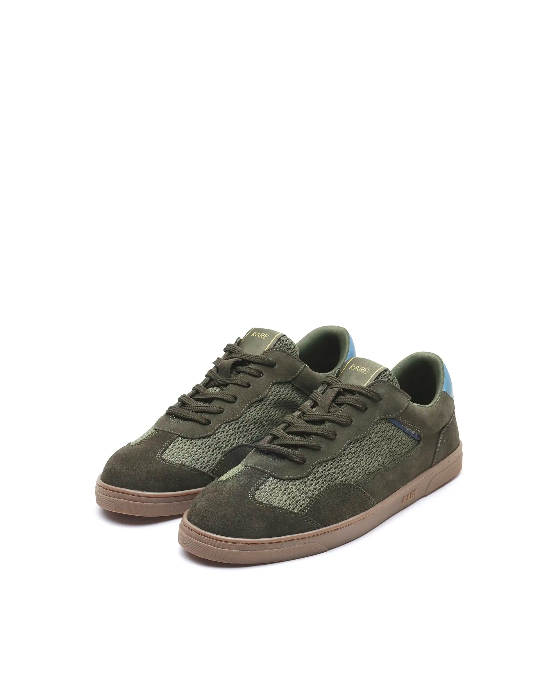 Rare Rabbit Men's Zibot Olive Suede Sneaker