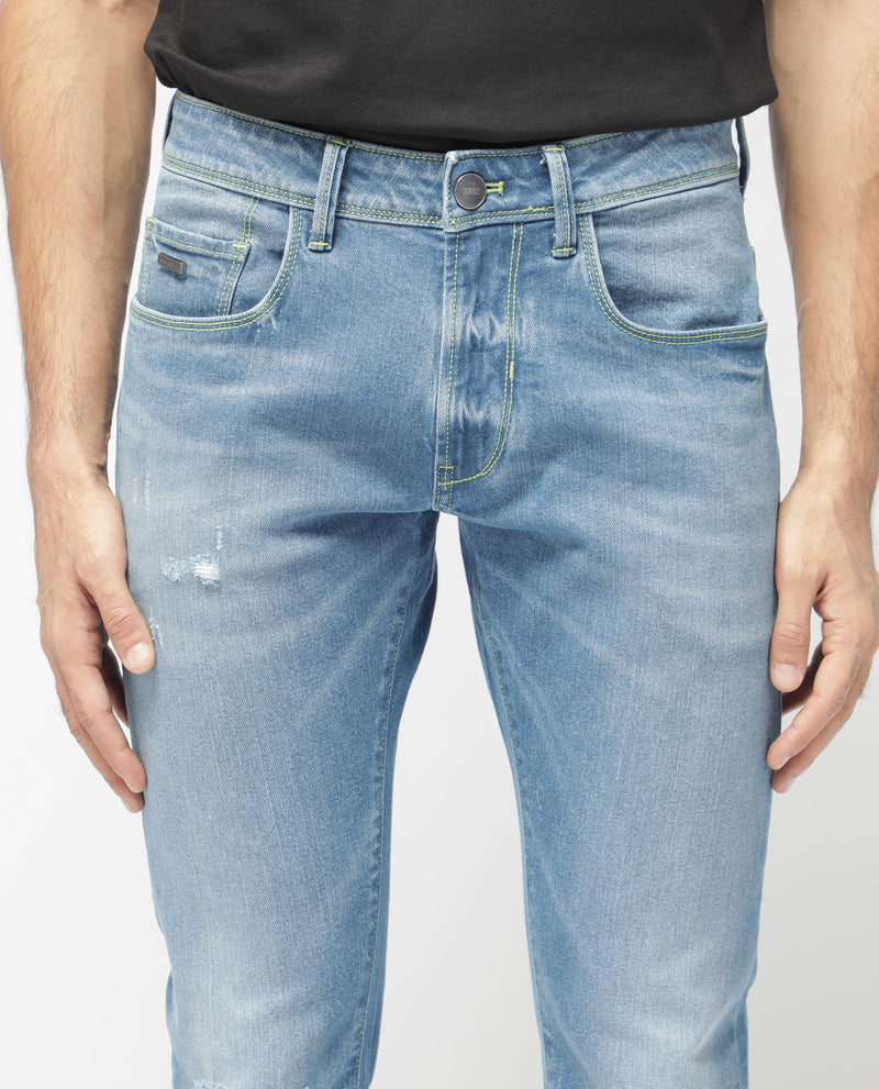 Evisu Light Blue Cotton Denim Jeans for Men | Lyst