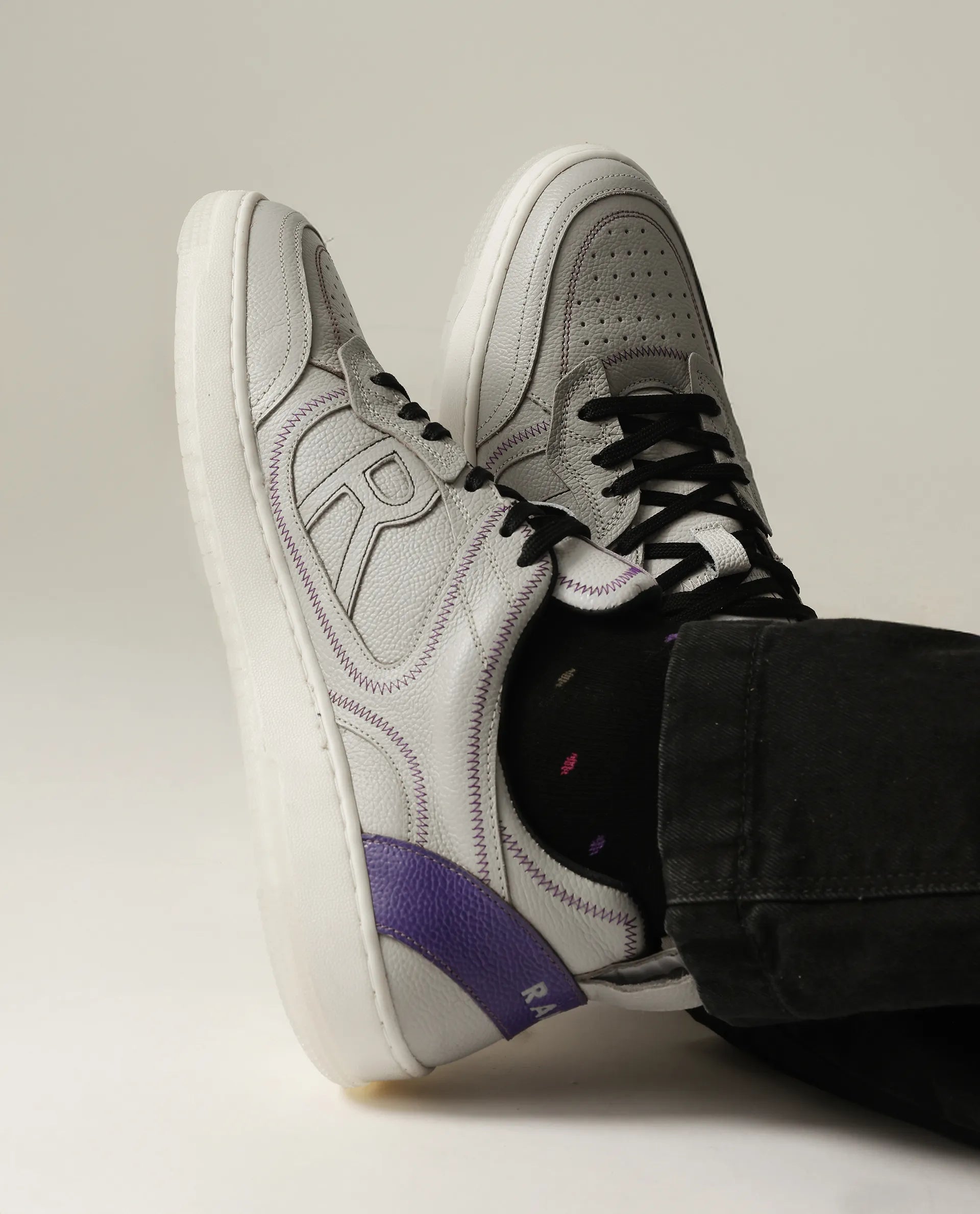 Rare Rabbit Men Zion Cement Lace-Up Closure Sneaker