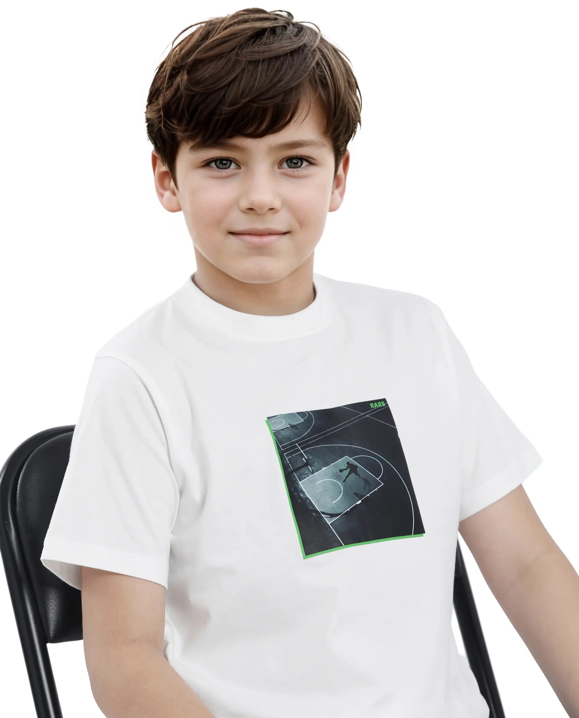 Rare Ones Kids Zion Off White Cotton Half Sleeve Graphic Print Slip-On Closure Regular Fit T-Shirt