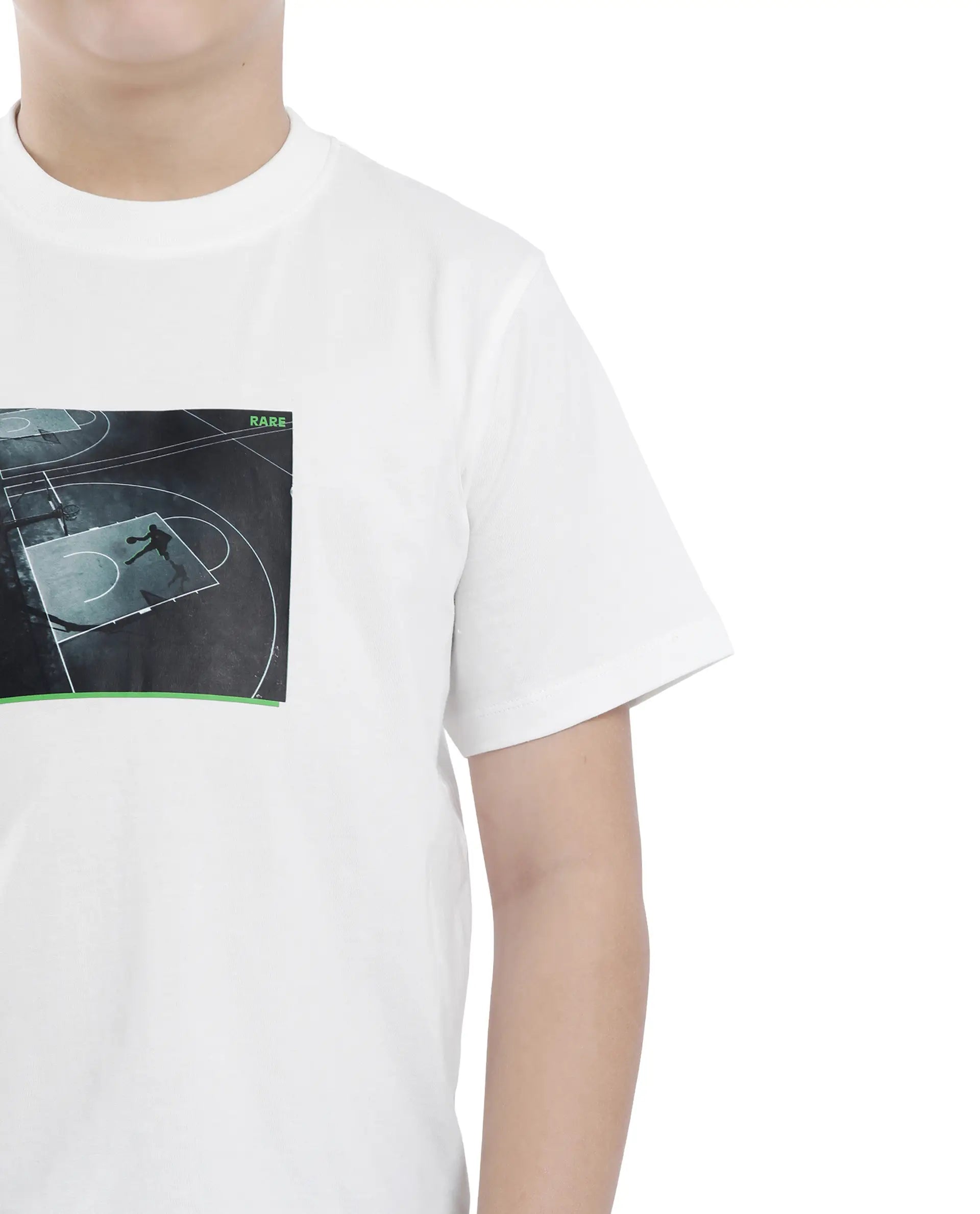 Rare Ones Kids Zion Off White Cotton Half Sleeve Graphic Print Slip-On Closure Regular Fit T-Shirt